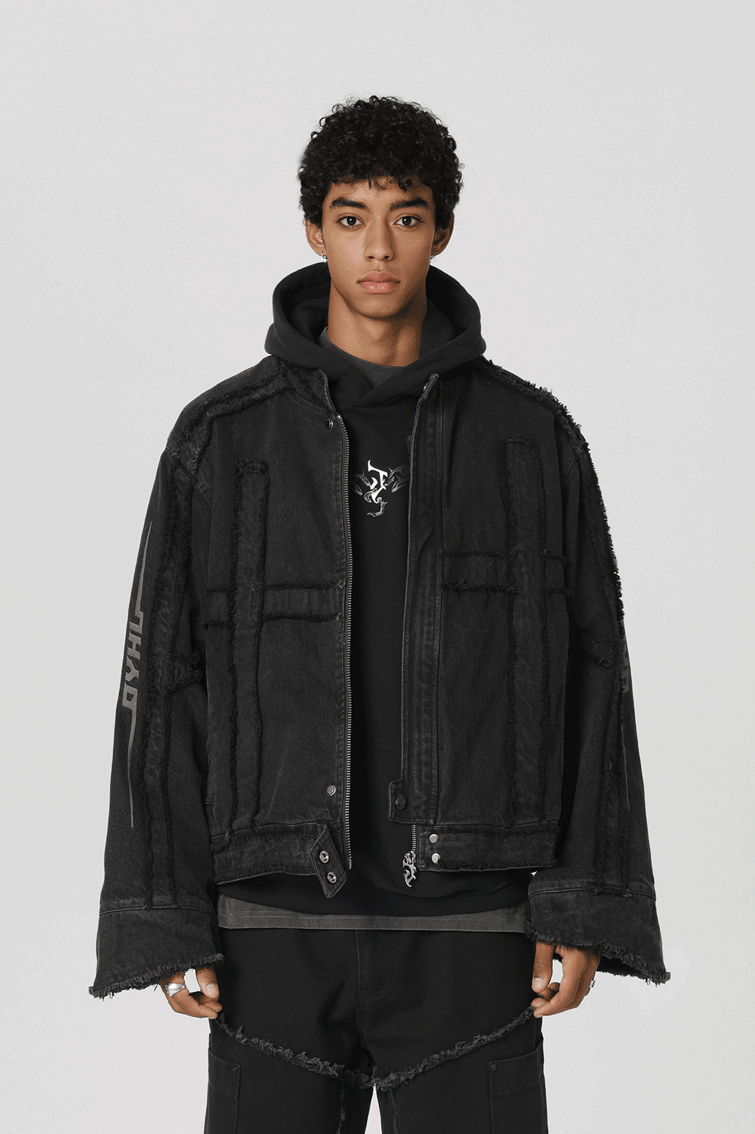 Tntwear® - American Heavyweight Patchwork Brushed Denim Jacket - 1874 - tntwear1
