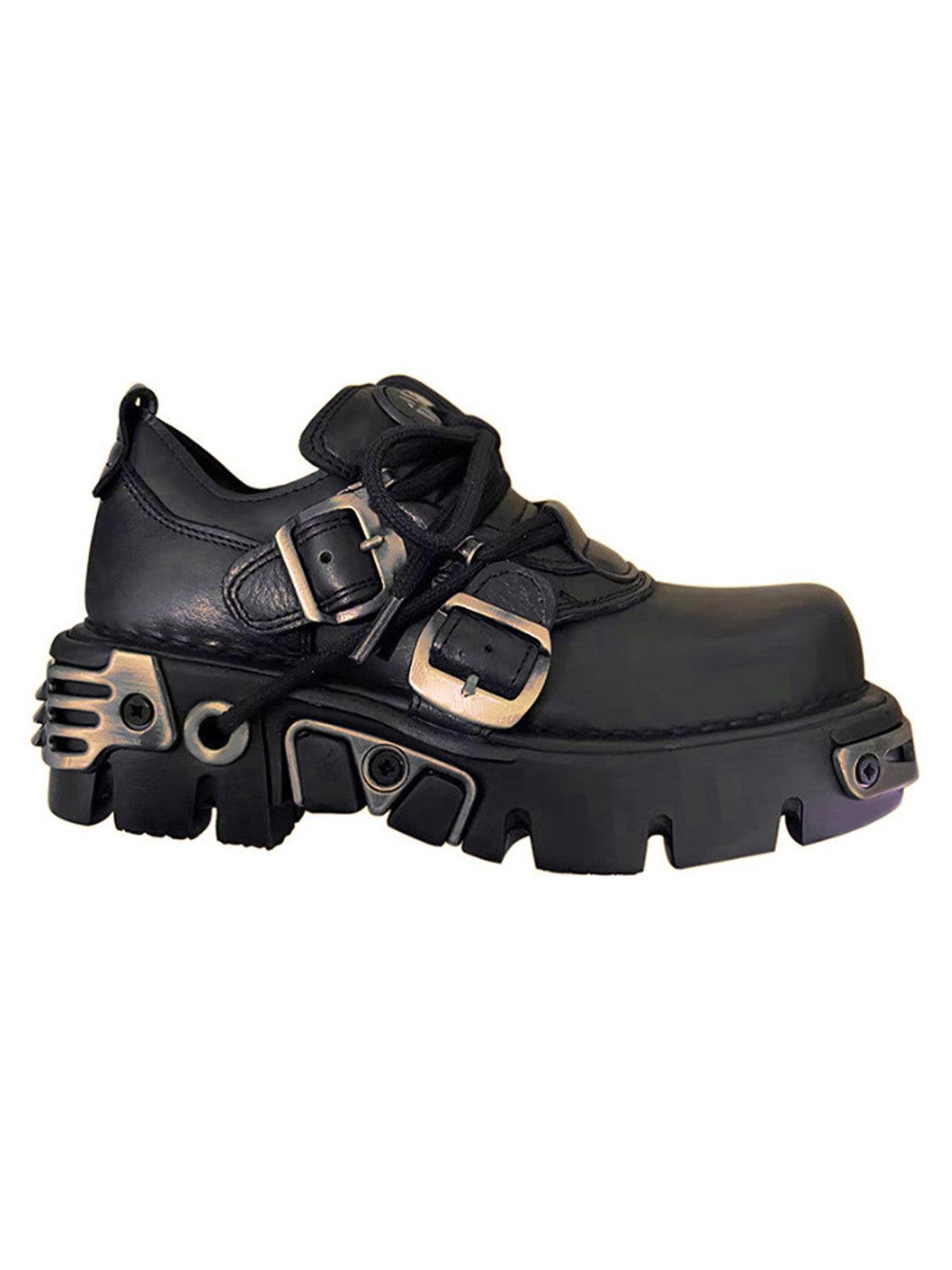 Tntwear Retro Punk Style Ankle Platform Boots - 2196