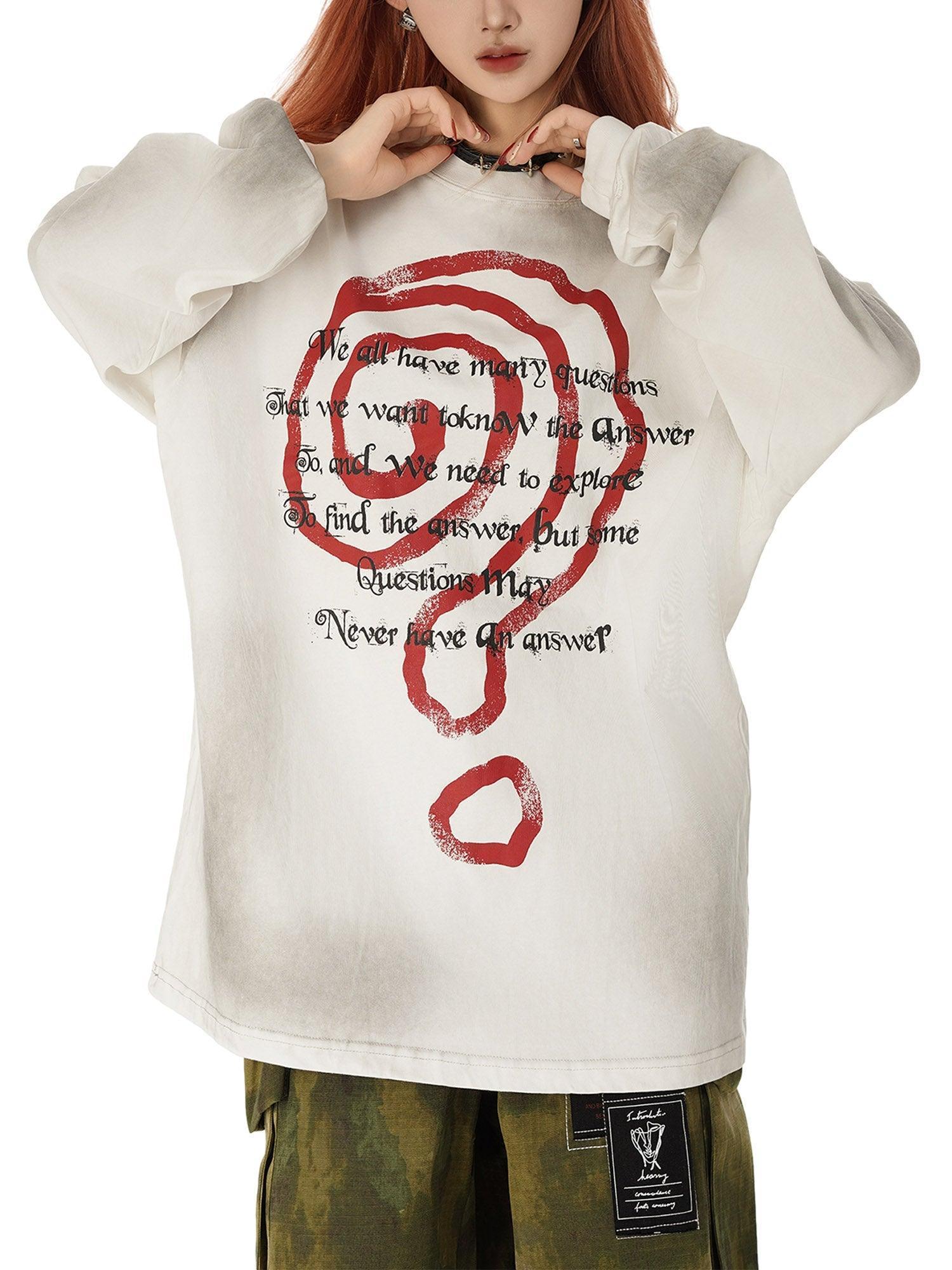Tntwear Spray Long Sleeve Street Hip-Hop T-shirt