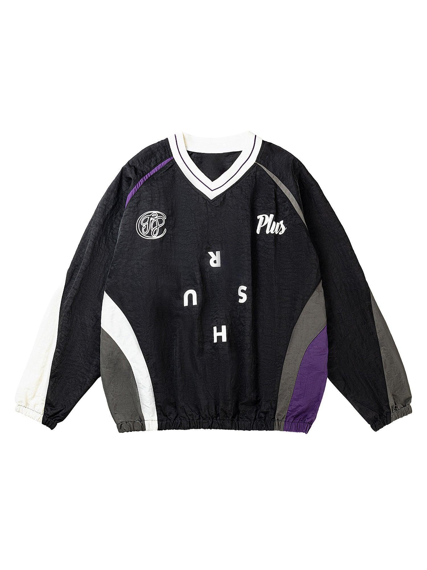 Tntwear Street Hip-hop Stitching Long-sleeved T-shirt