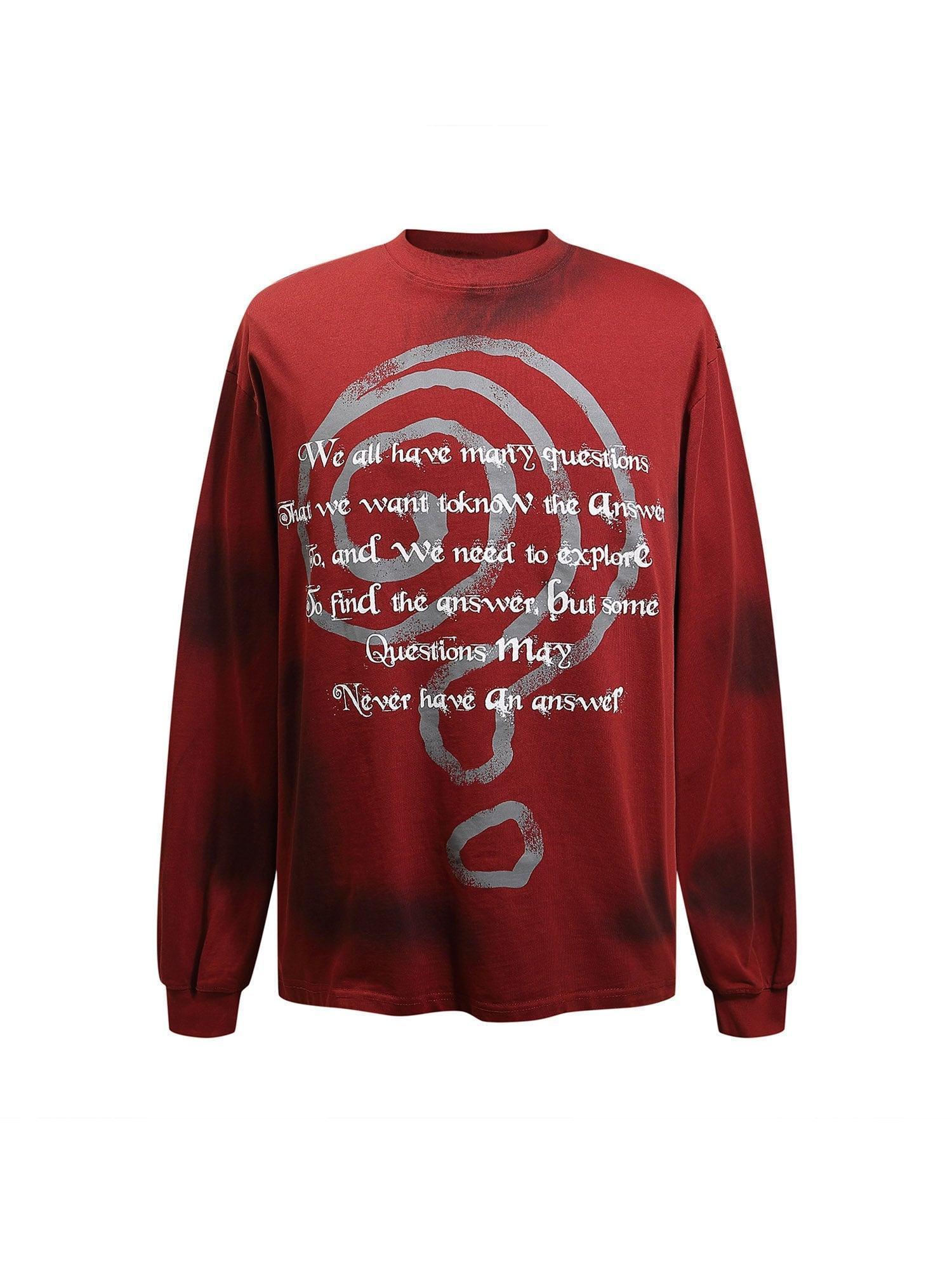 Tntwear Spray Long Sleeve Street Hip-Hop T-shirt