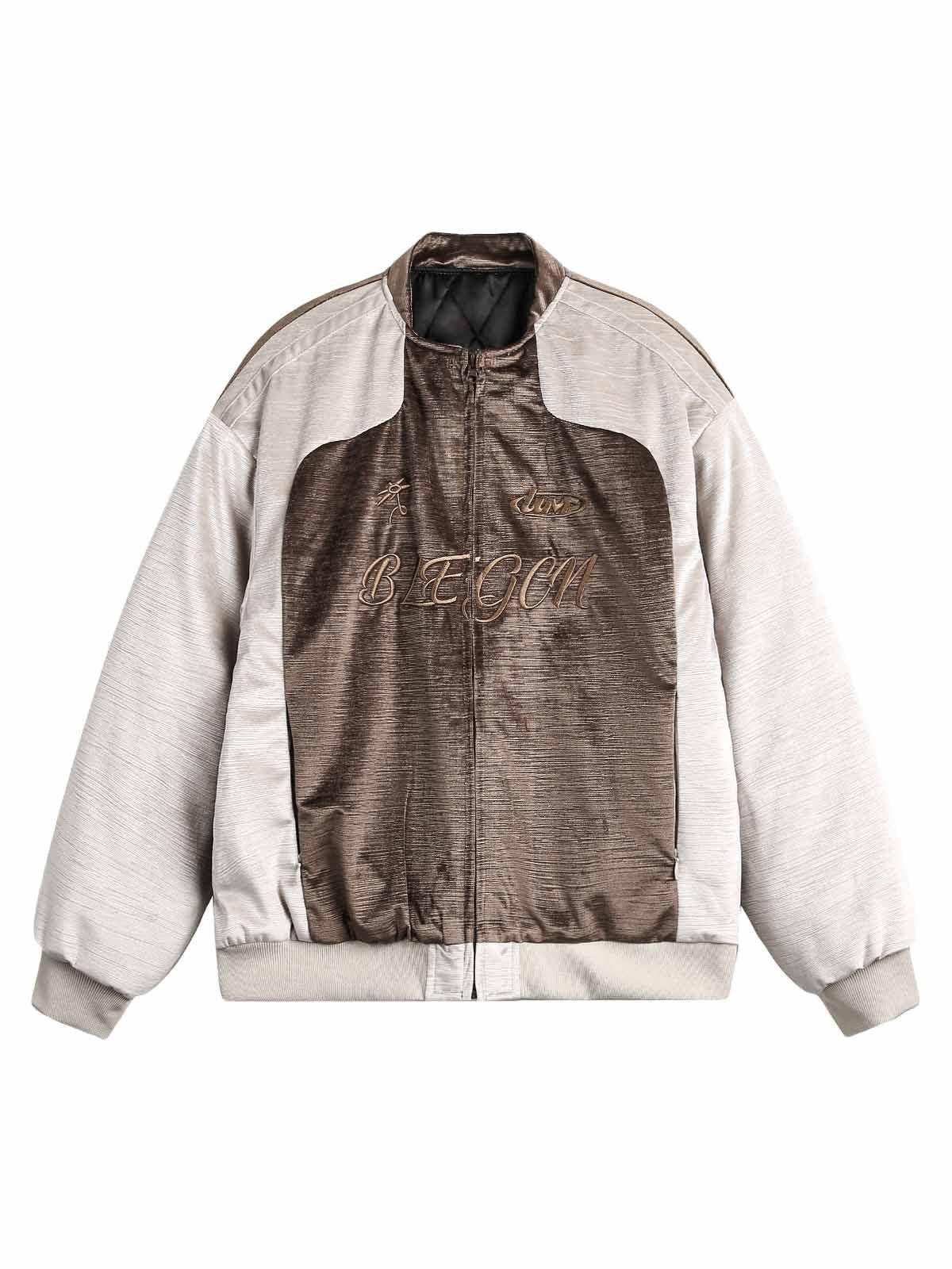 Tntwear Patchwork Embroidered Bomber Jacket