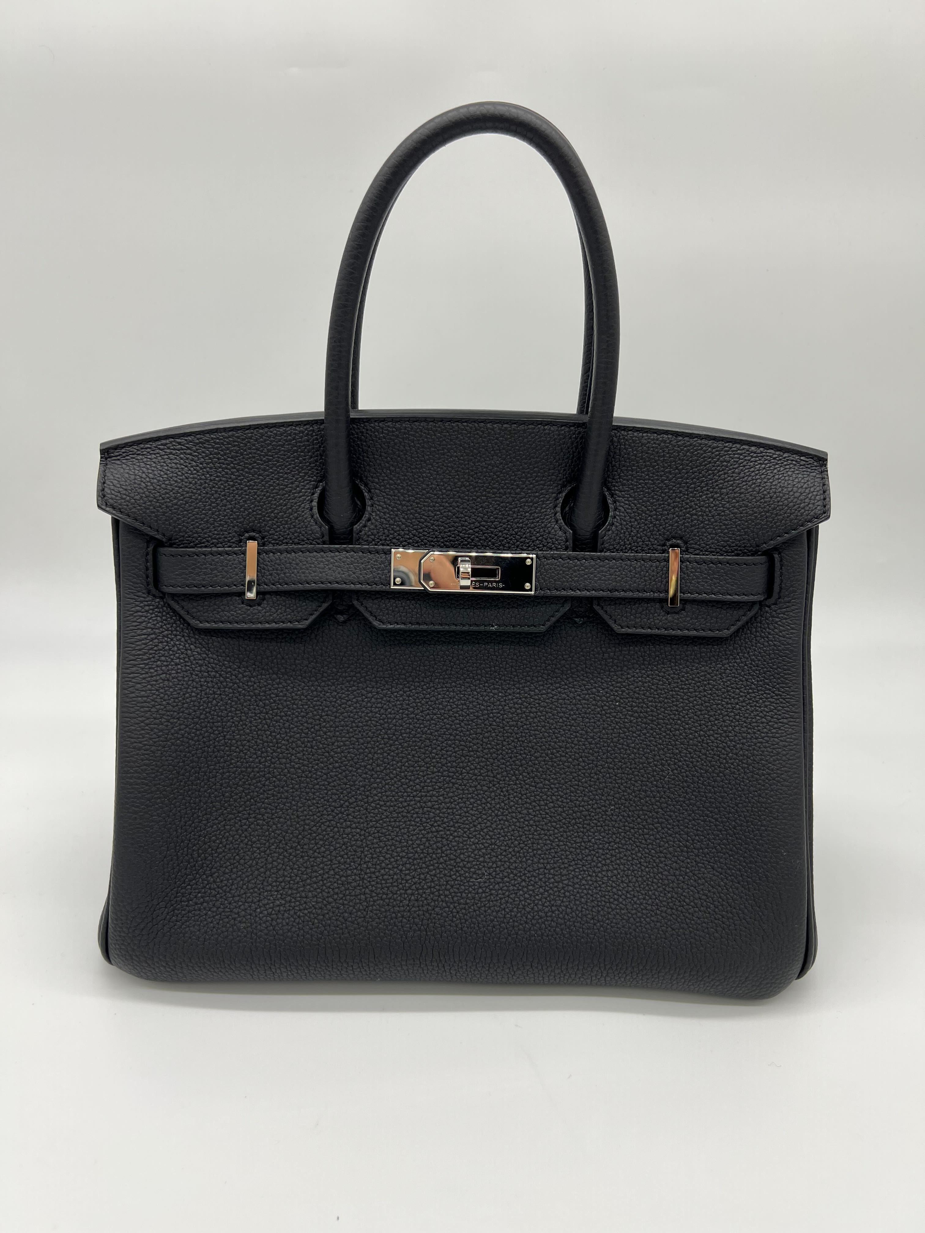 HRMS Birkin 30 Noir Togo Palladium Hardware - tntwear1