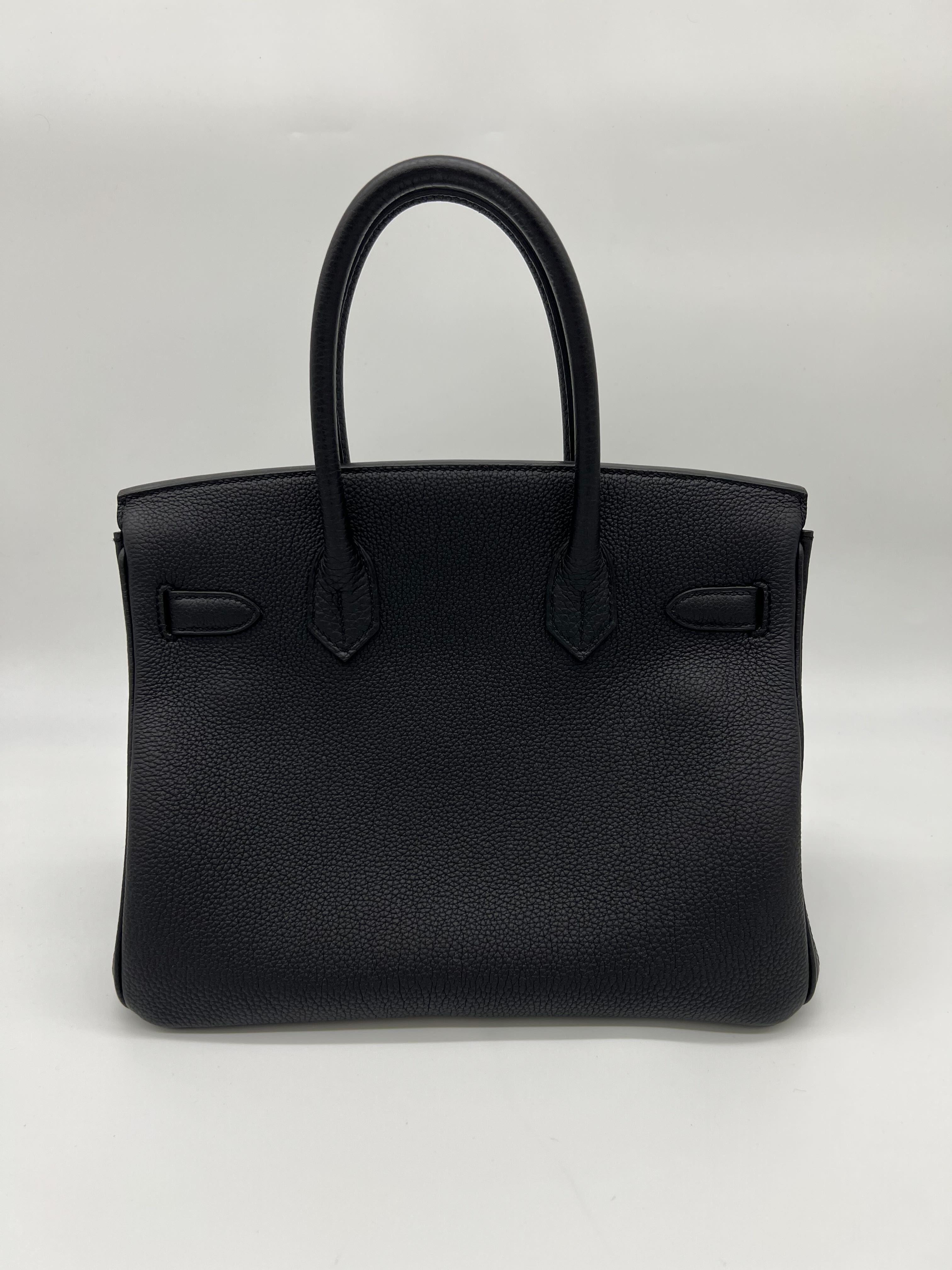 HRMS Birkin 30 Noir Togo Palladium Hardware - tntwear1