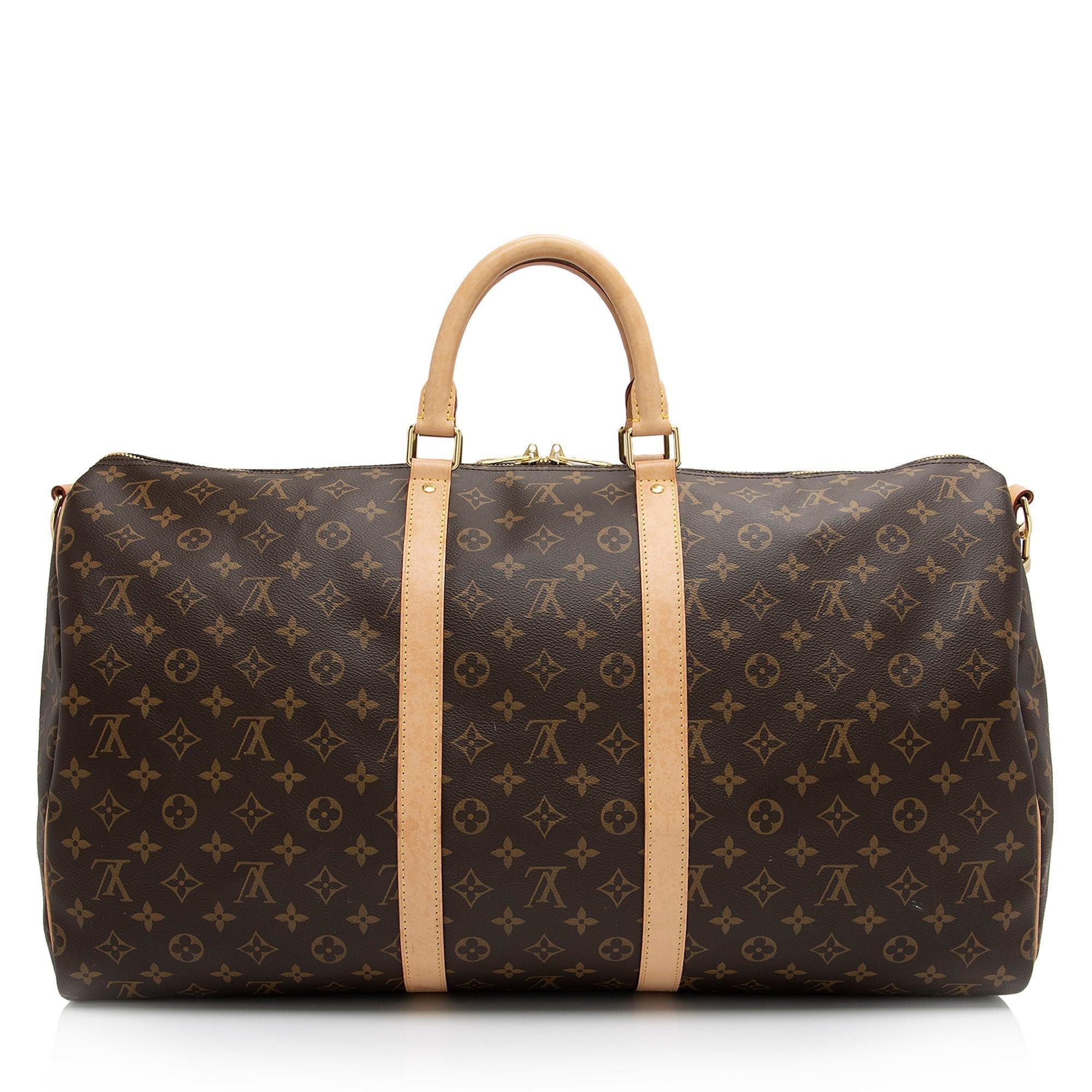 Louis Vuitton Vintage Monogram Canvas Keepall Bandouliere 50 Duffle Bag - tntwear1