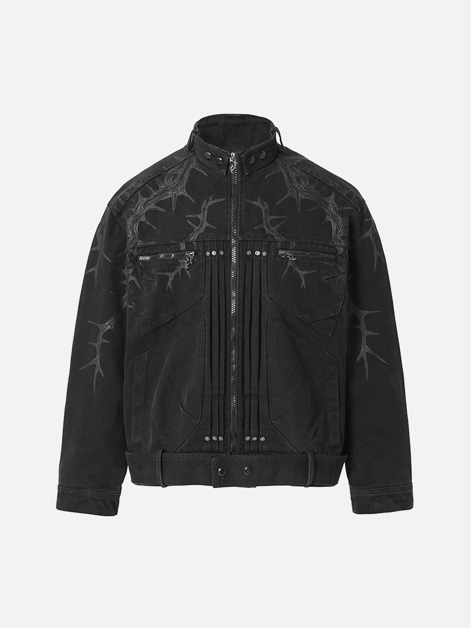 Tntwear® - American Heavy Weight Trendy Motorcycle Denim Jacket - 1871 - tntwear1