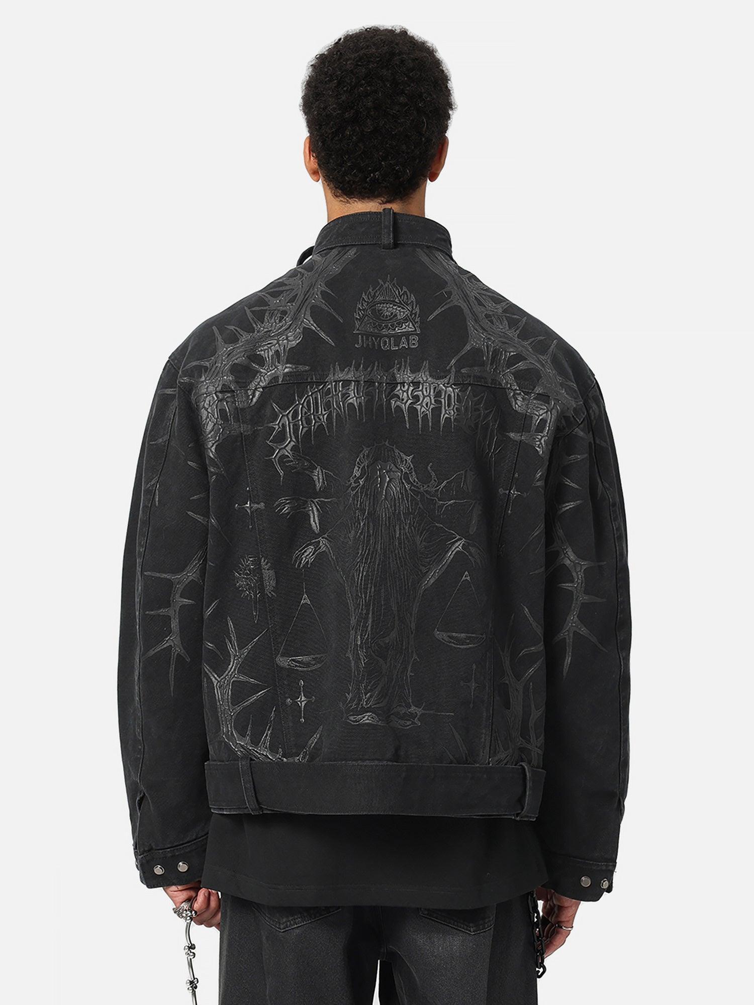 Tntwear® - American Heavy Weight Trendy Motorcycle Denim Jacket - 1871 - tntwear1
