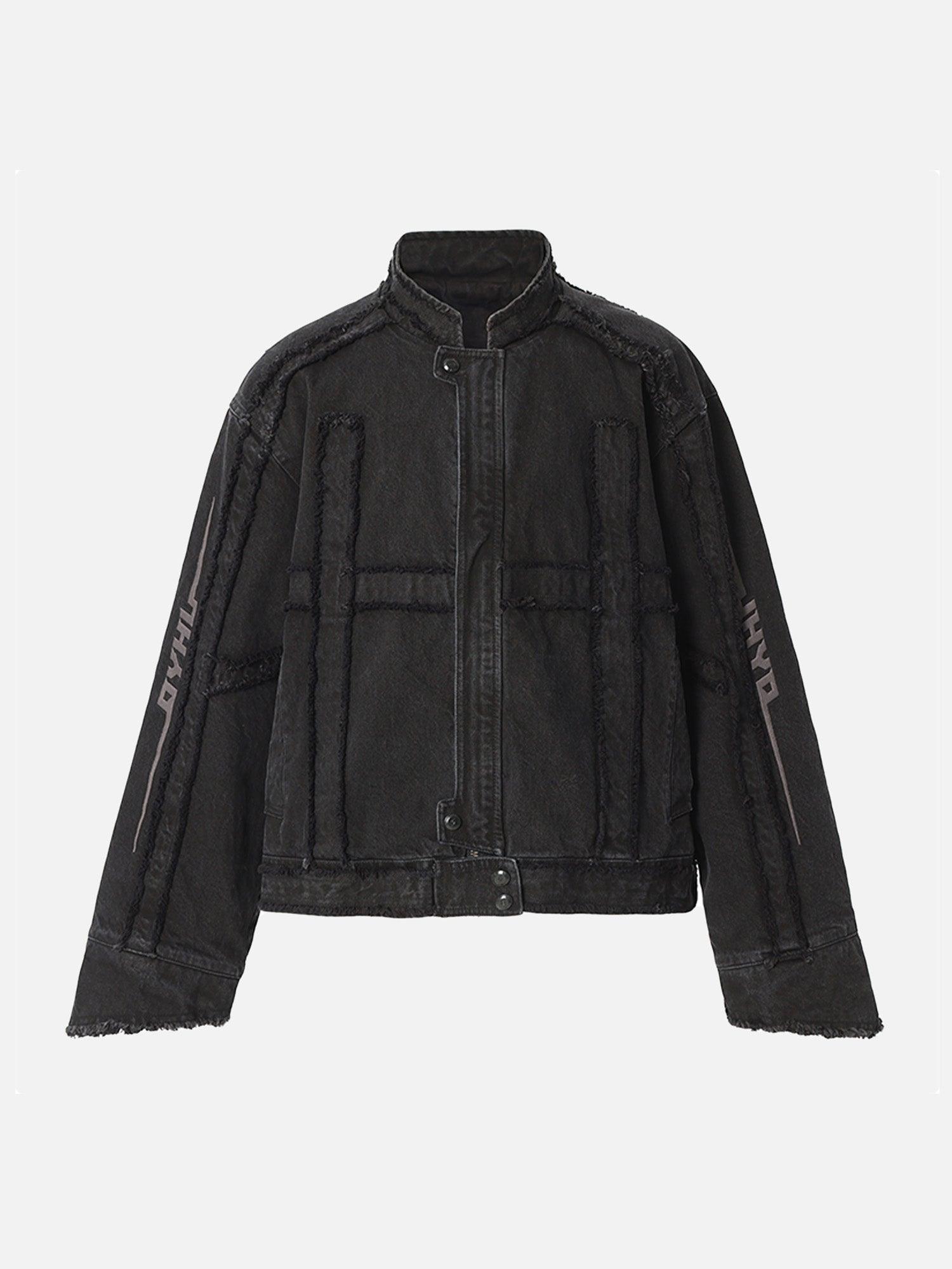 Tntwear® - American Heavyweight Patchwork Brushed Denim Jacket - 1874 - tntwear1