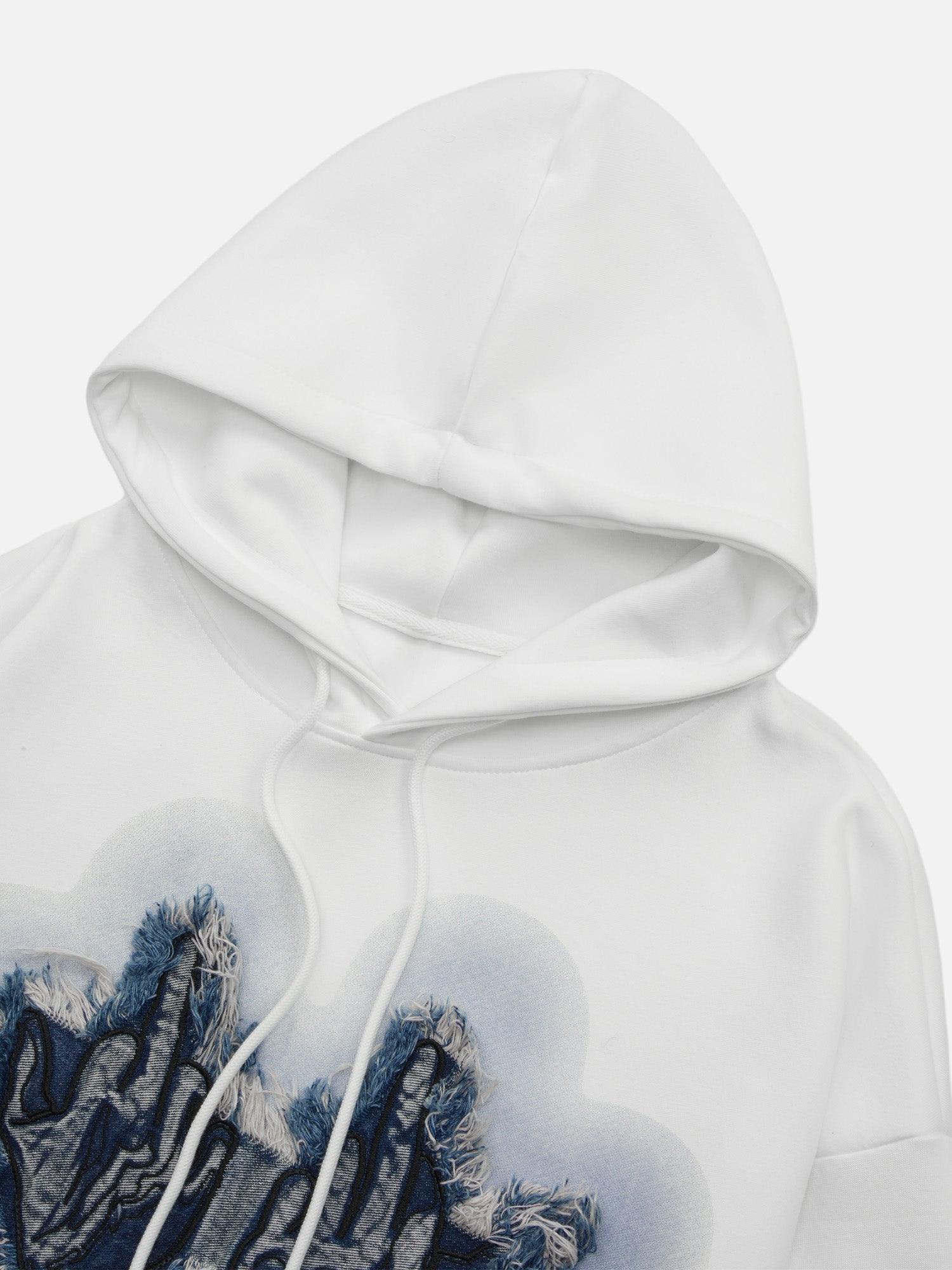 Tntwear® - American Niche Embroidered Patch Hooded Sweatshirt - tntwear1