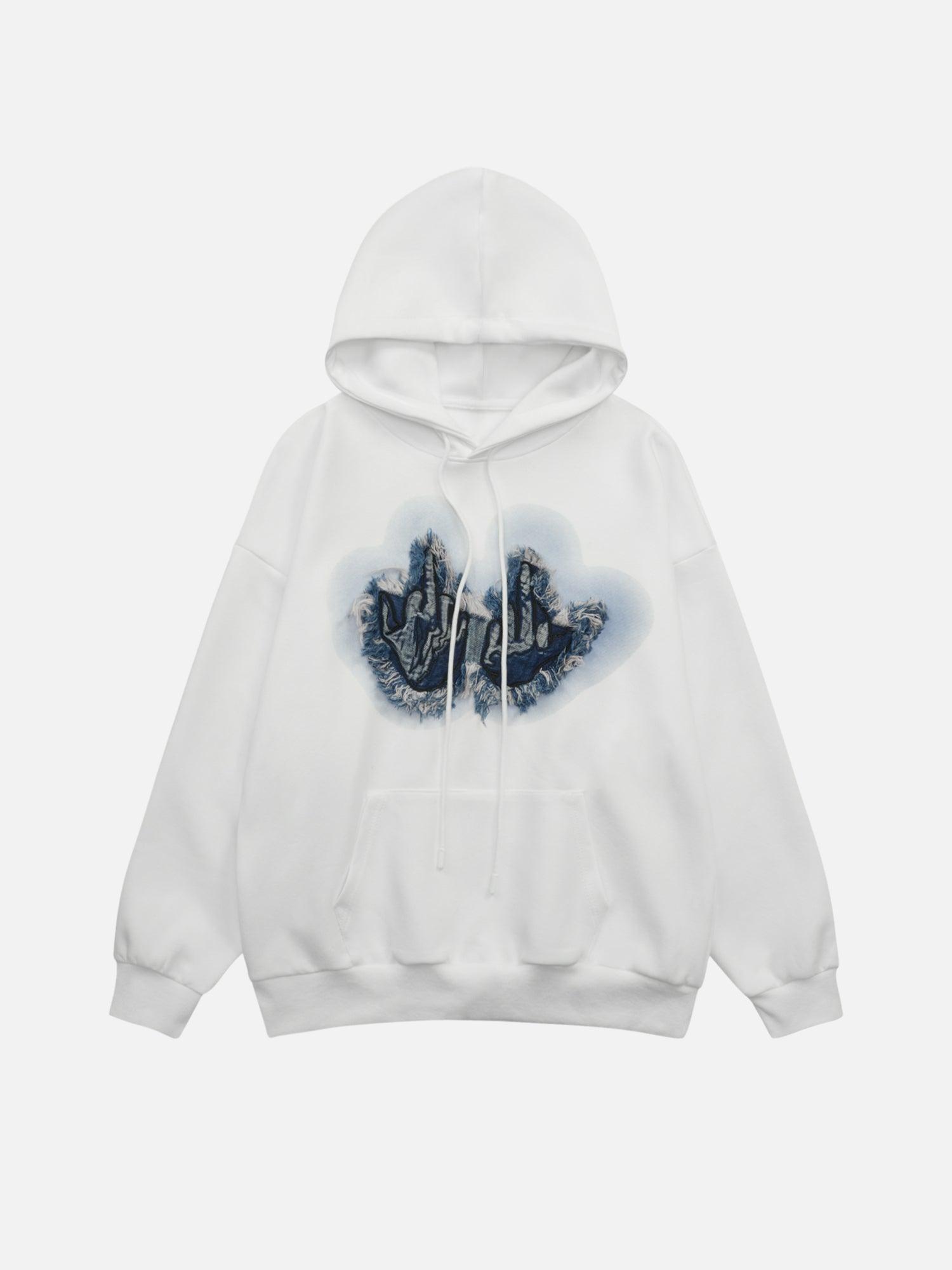 Tntwear® - American Niche Embroidered Patch Hooded Sweatshirt - tntwear1