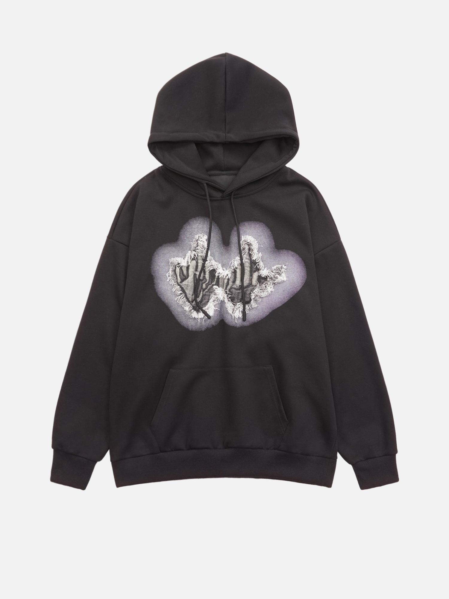 Tntwear® - American Niche Embroidered Patch Hooded Sweatshirt - tntwear1