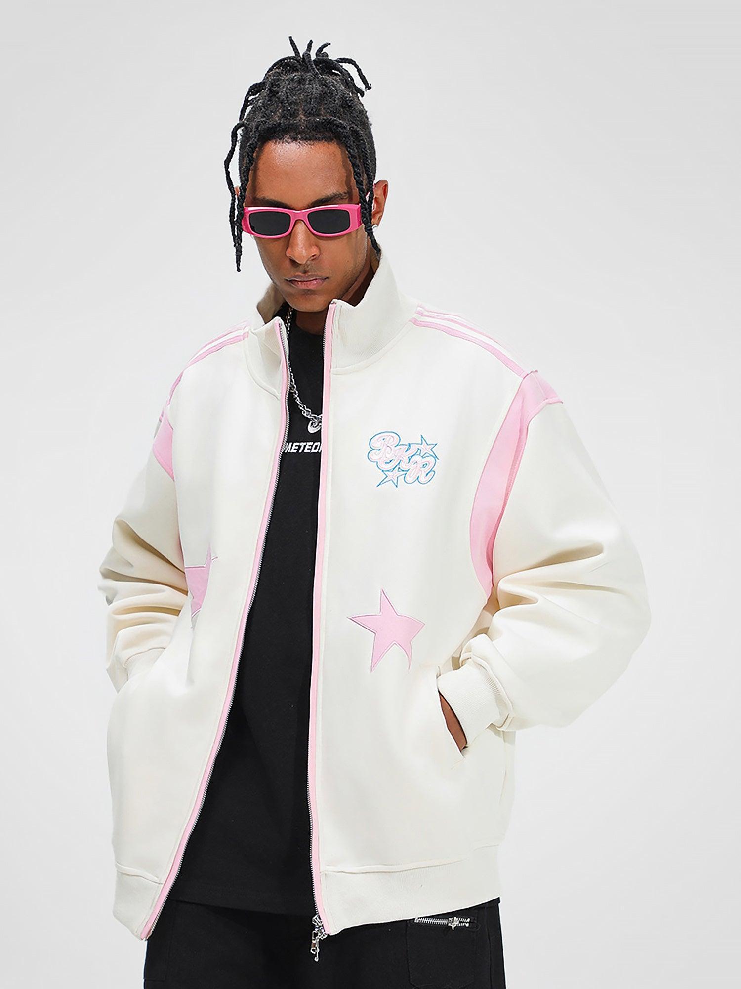 Tntwear® - American Patchwork Embroidered Loose Cardigan Sweatshirt - tntwear1