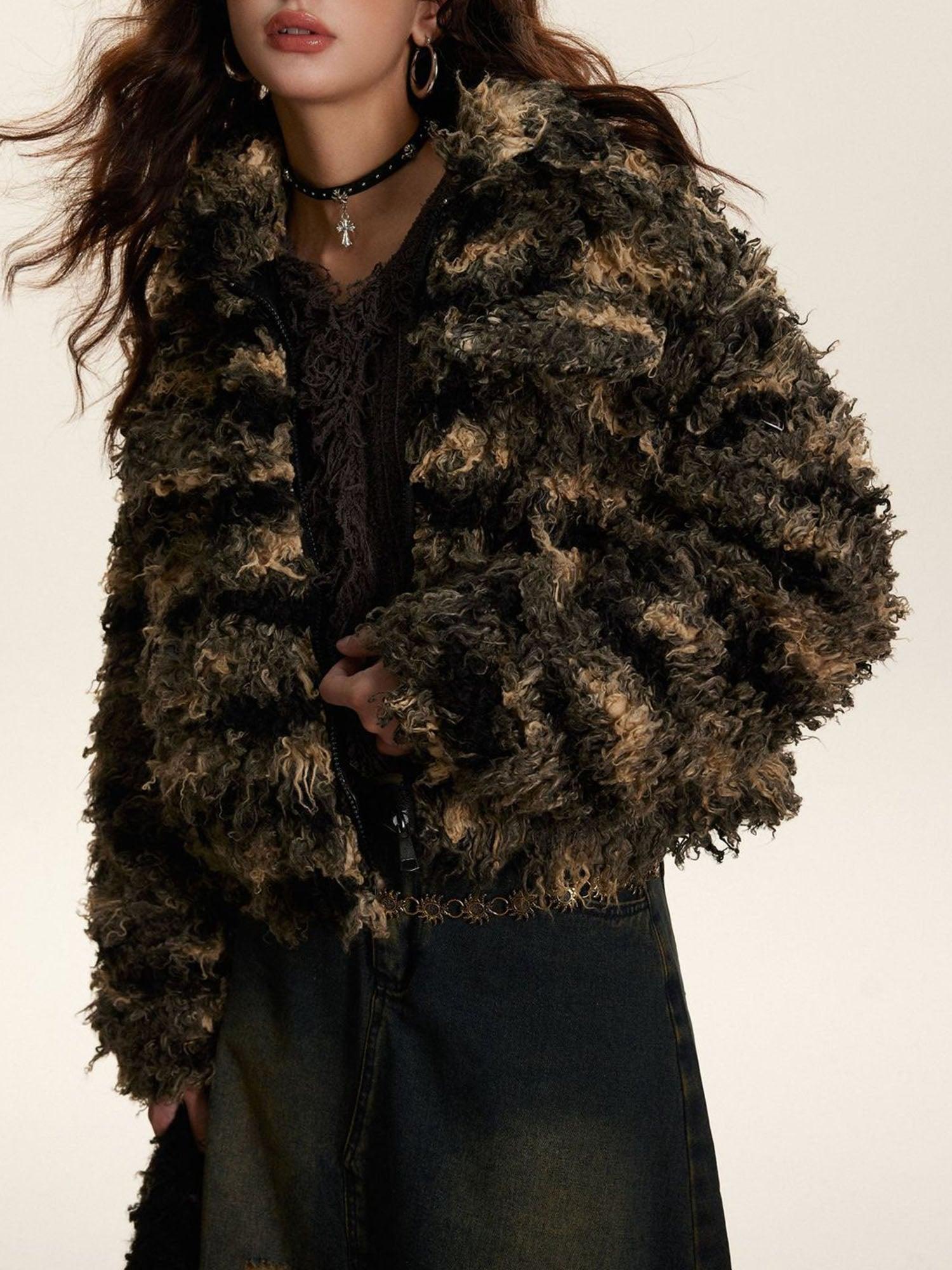 Tntwear® - American Retro Fashion Versatile Lamb Wool Short Jacket - tntwear1