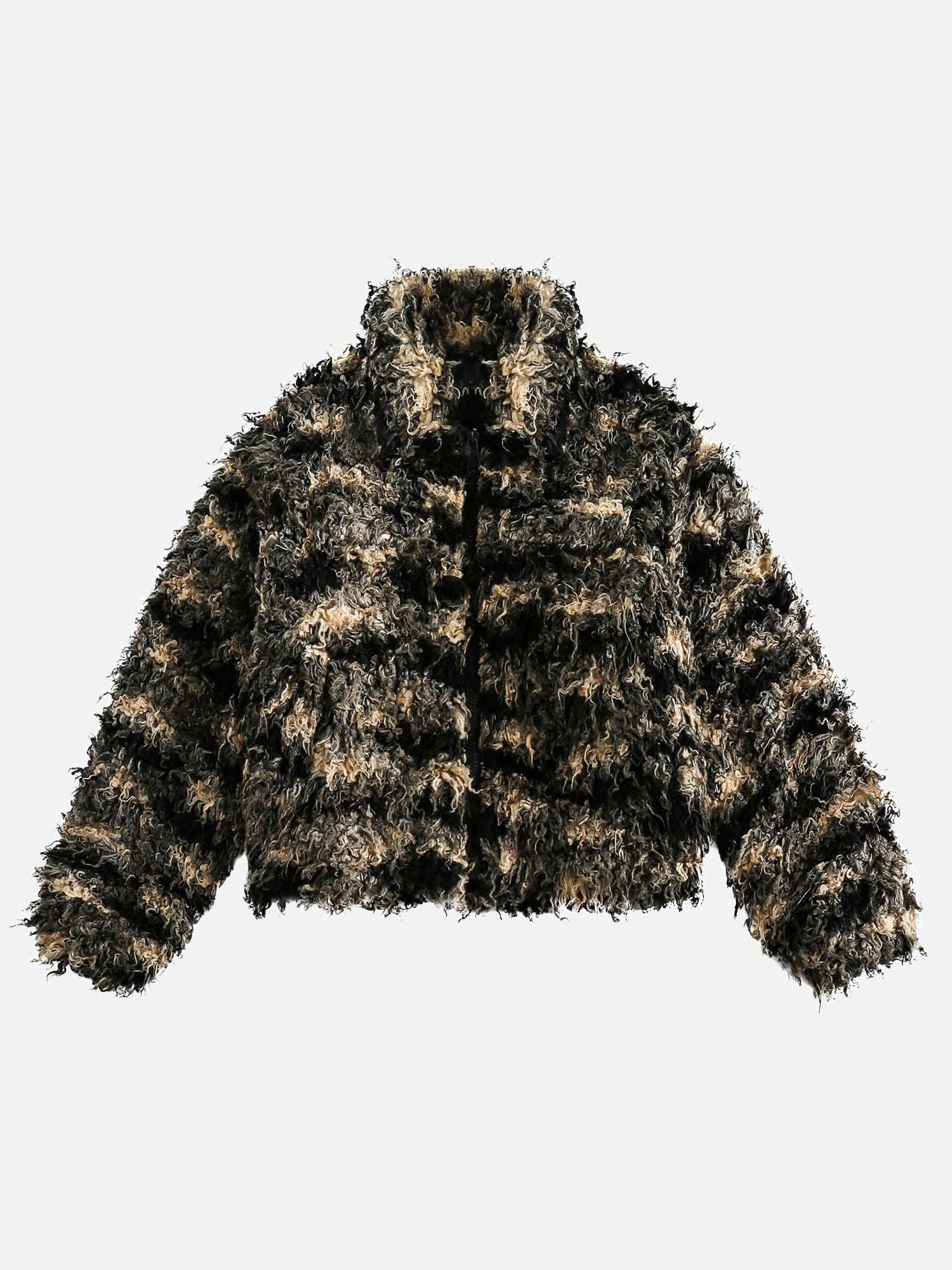 Tntwear® - American Retro Fashion Versatile Lamb Wool Short Jacket - tntwear1