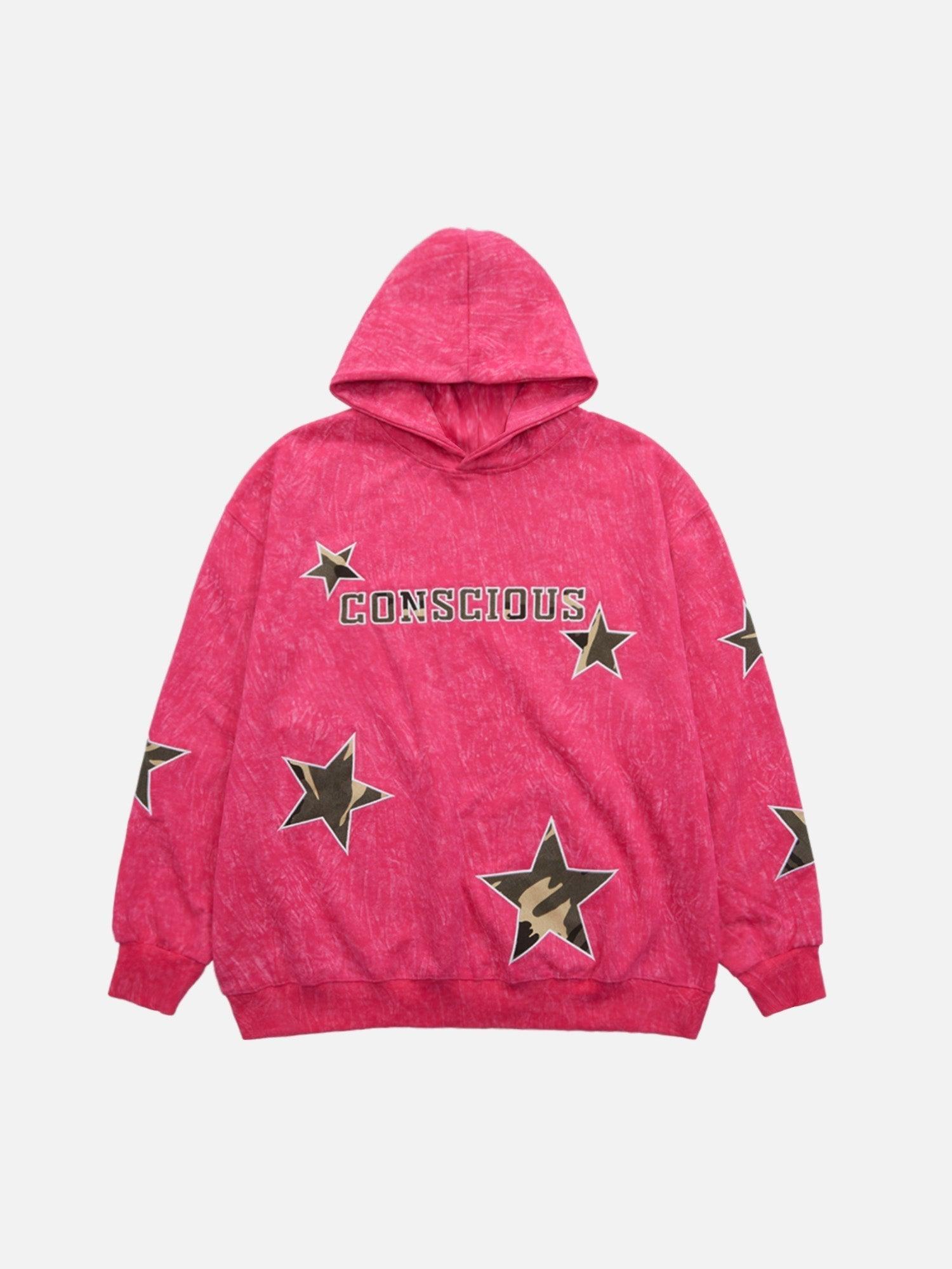 Tntwear® - American Retro Patch Star Hooded Sweatshirt - 1969 - tntwear1