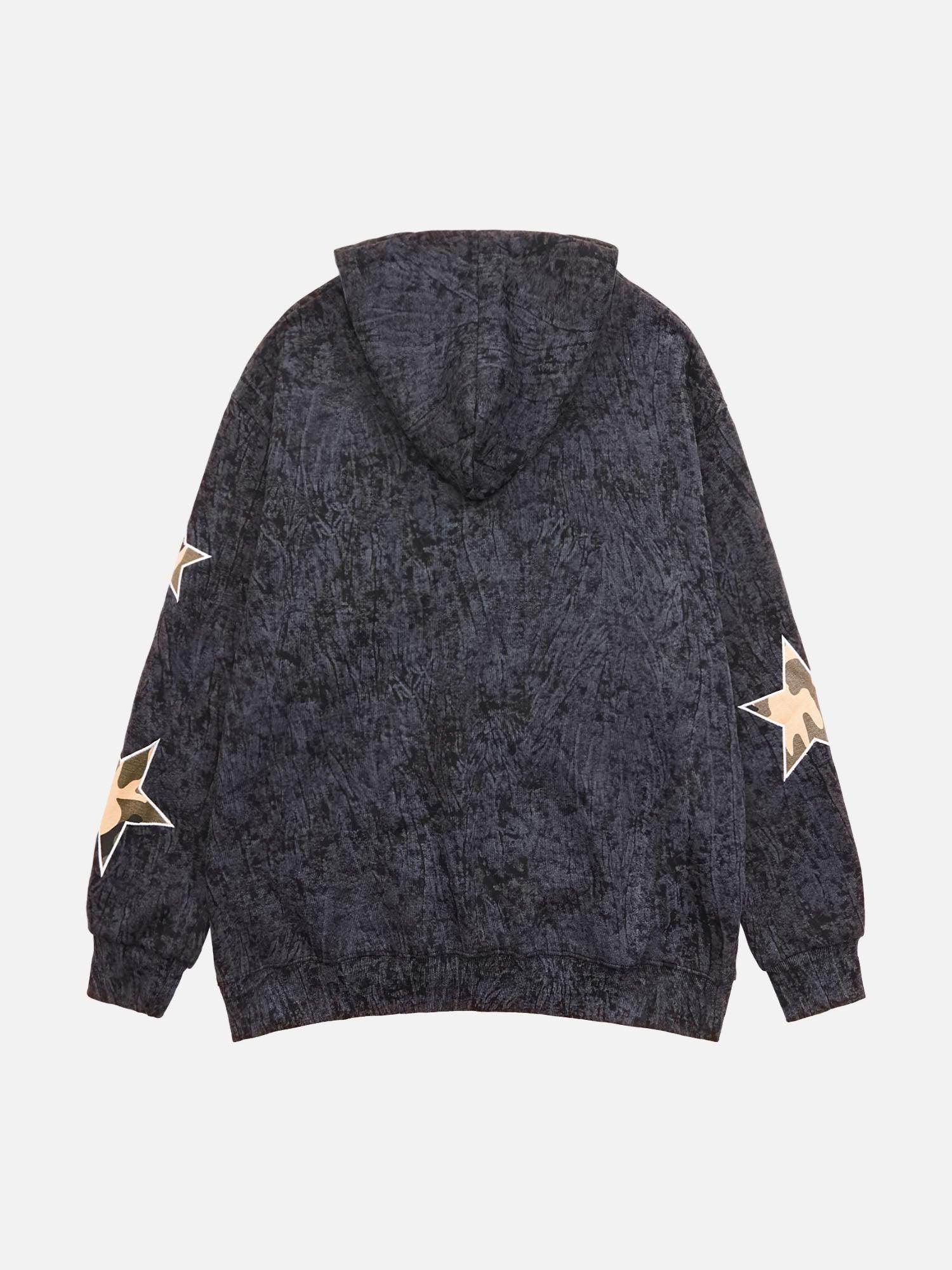 Tntwear® - American Retro Patch Star Hooded Sweatshirt - 1969 - tntwear1