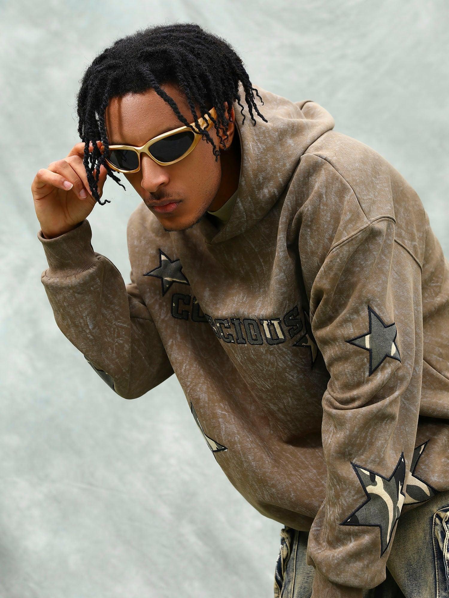 Tntwear® - American Retro Patch Star Hooded Sweatshirt - 1969 - tntwear1