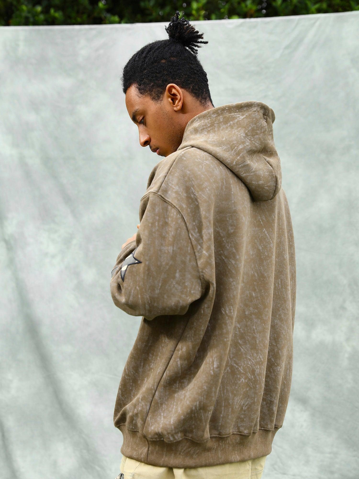 Tntwear® - American Retro Patch Star Hooded Sweatshirt - 1969 - tntwear1