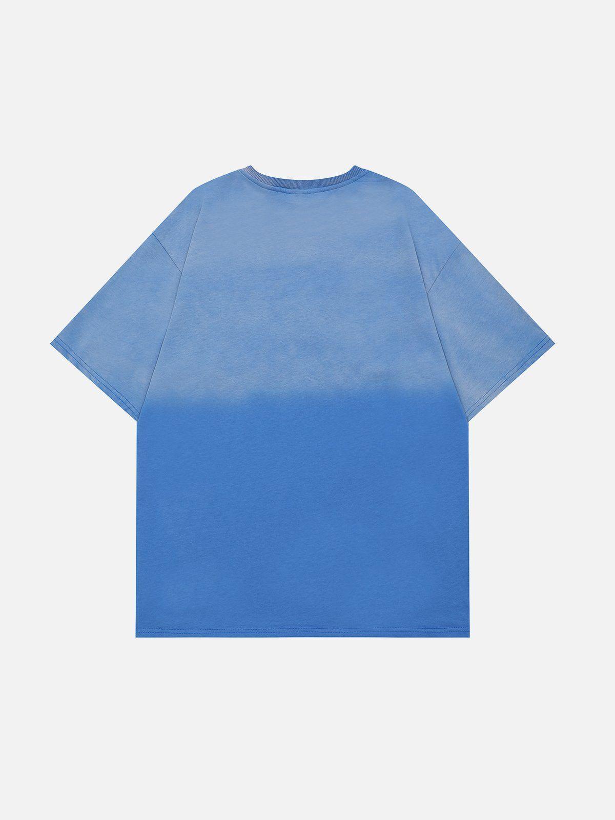Tntwear® - Applique Embroidery Gradient Star Tee - tntwear1