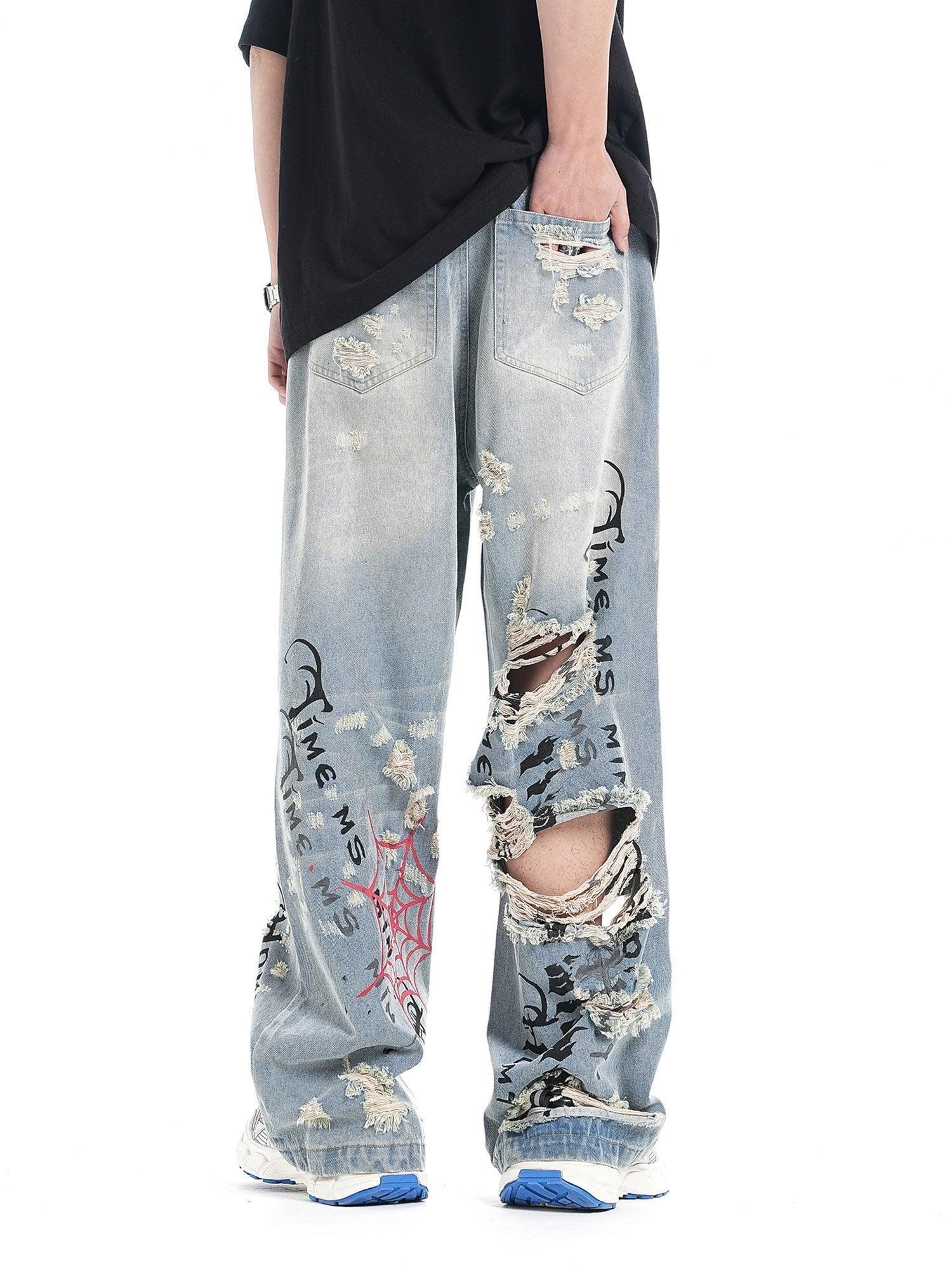 Tntwear® - Beautiful And Trendy Personalized Cut Hand-printed Jeans - tntwear1