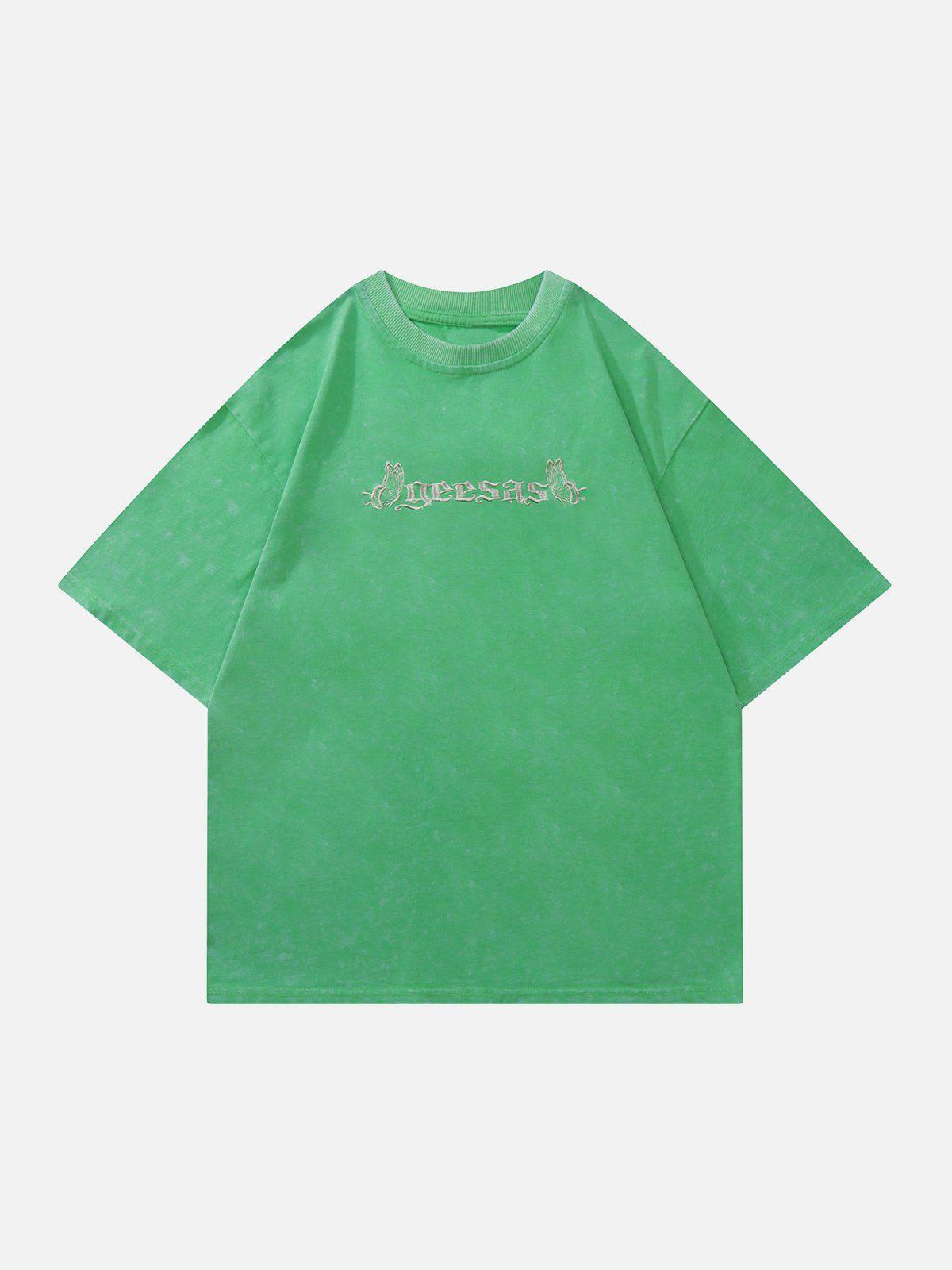 Tntwear® - Butterfly Embroidery Tee - tntwear1