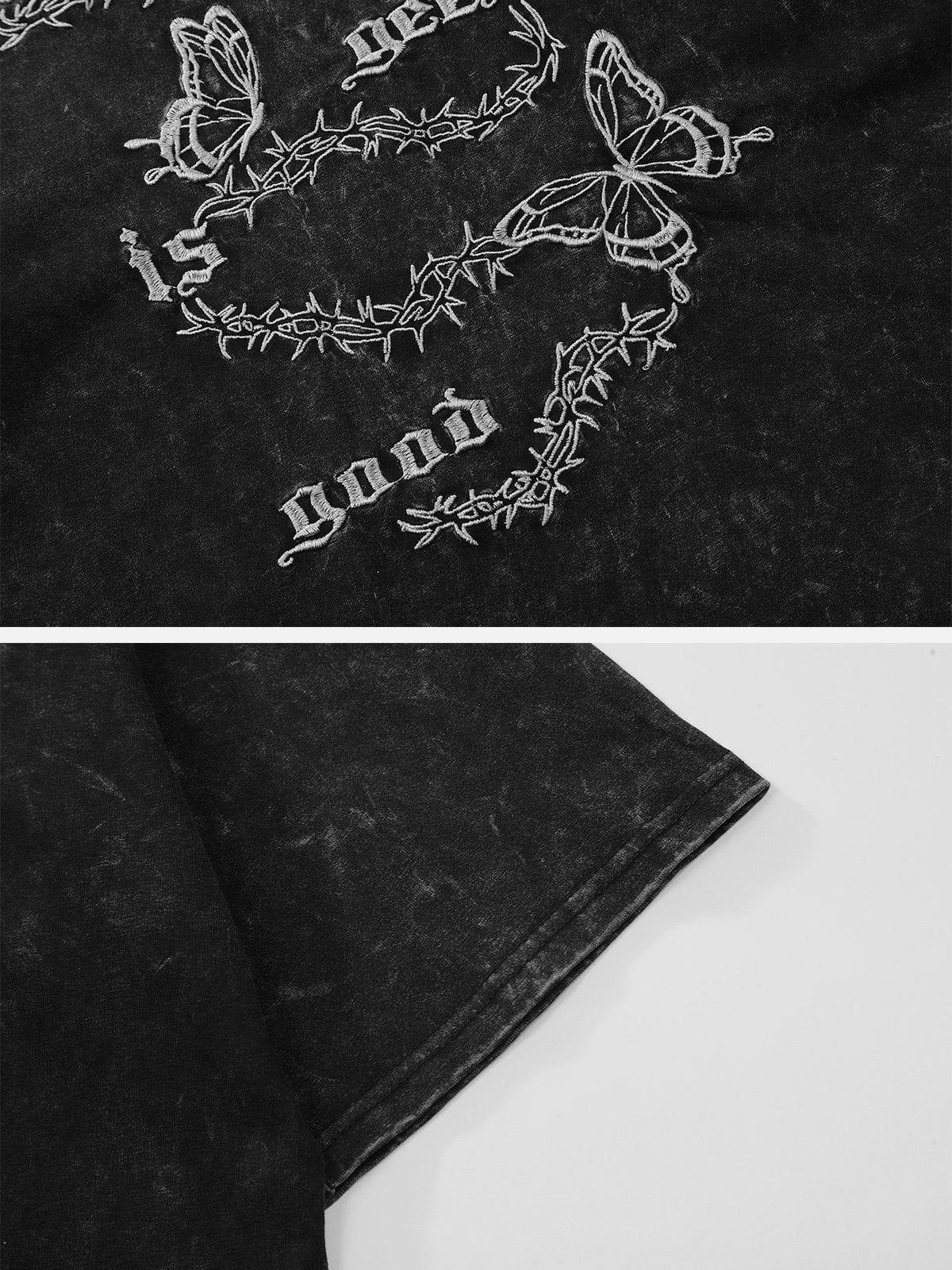 Tntwear® - Butterfly Embroidery Tee - tntwear1