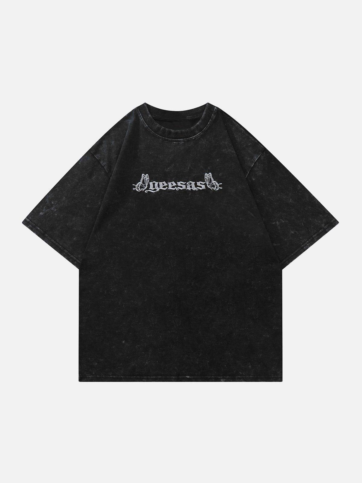 Tntwear® - Butterfly Embroidery Tee - tntwear1