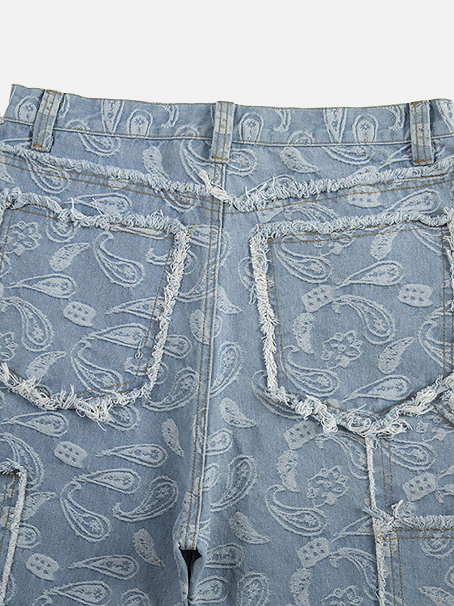 Tntwear® - Cashew Flower Cut Jeans - tntwear1