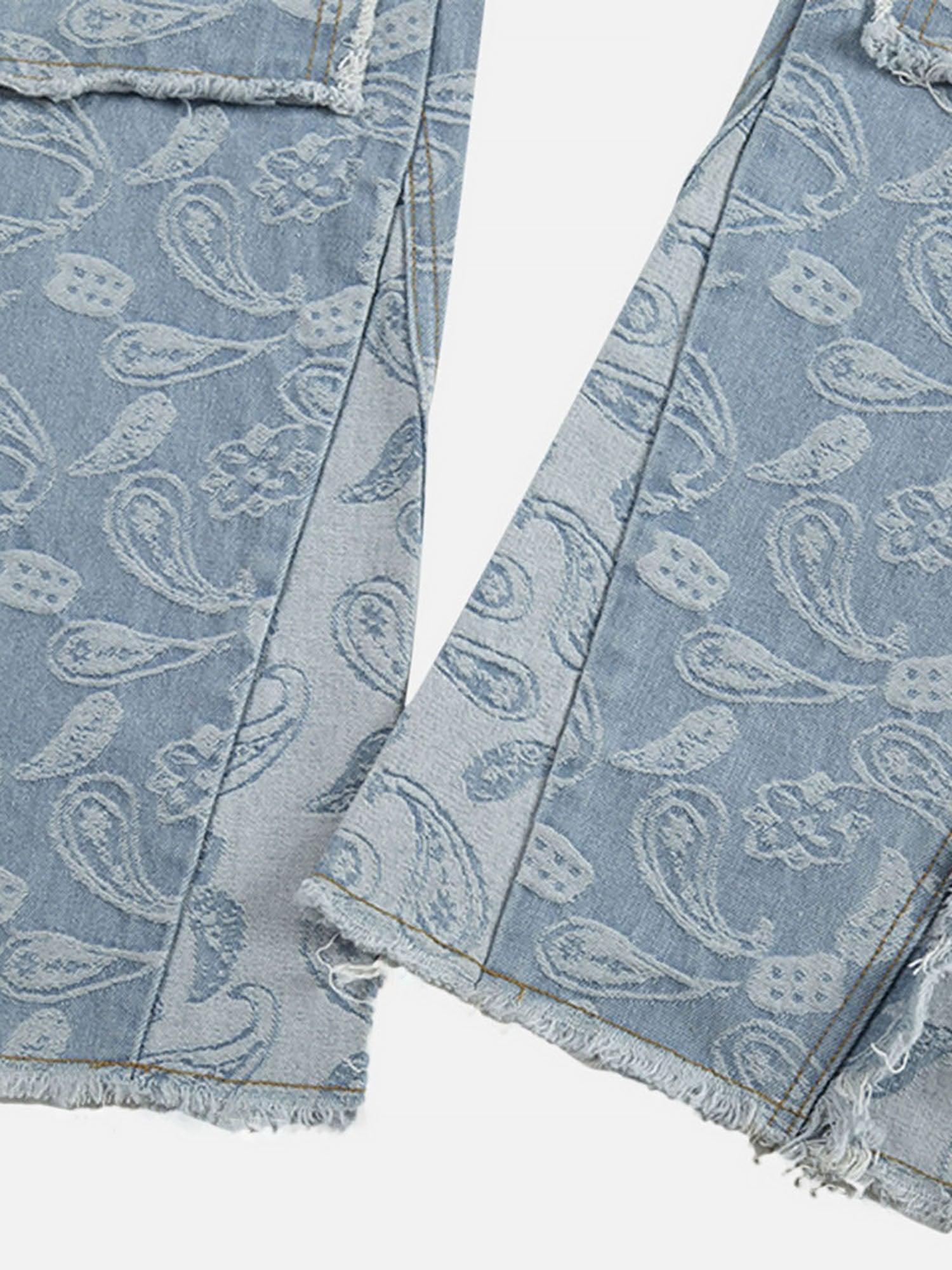 Tntwear® - Cashew Flower Cut Jeans - tntwear1