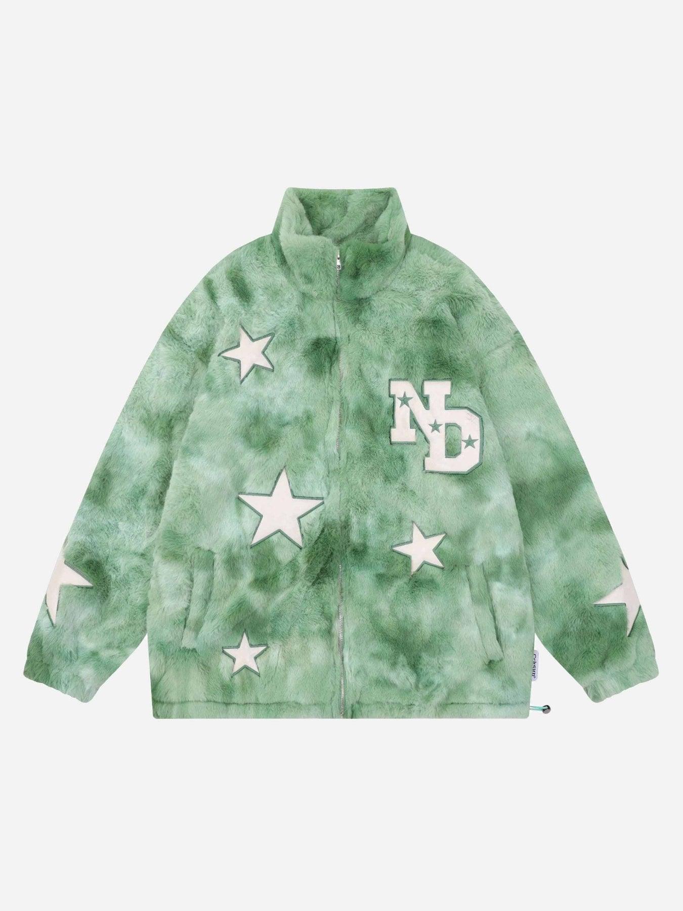 Tntwear® - Embroidered Star Lambswool Jacket - 1798 - tntwear1