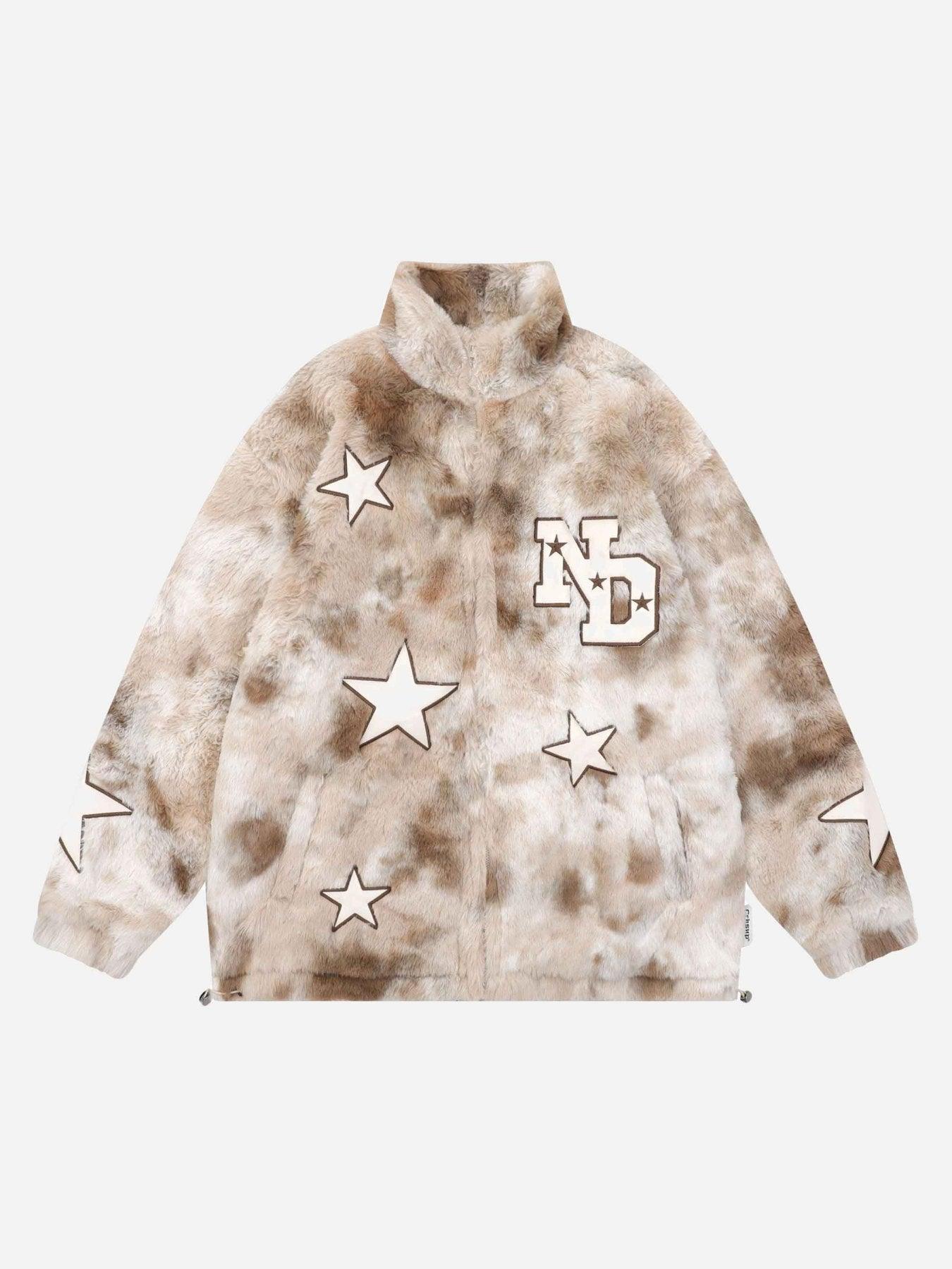 Tntwear® - Embroidered Star Lambswool Jacket - 1798 - tntwear1
