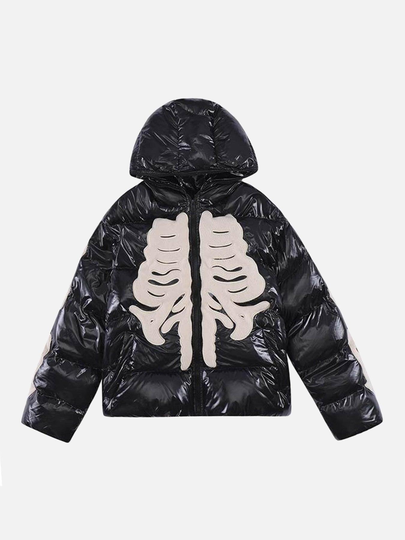 Tntwear® - Flocked Embroidered Skeleton Cotton Jacket - 1977 - tntwear1