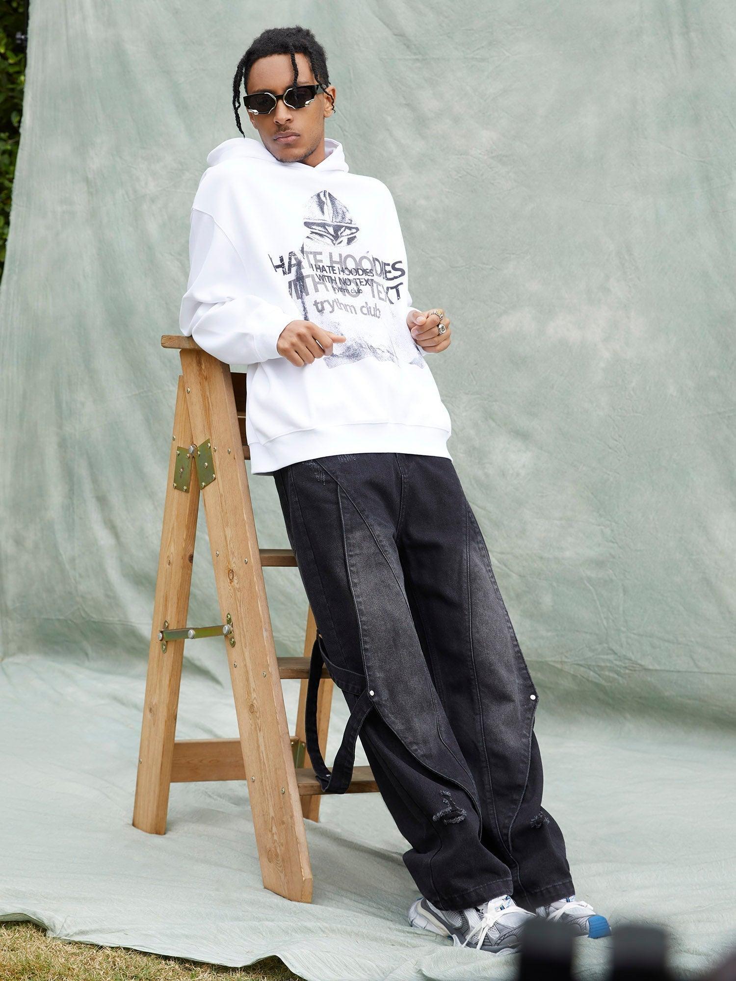 Tntwear® - Fun Lettering Double Print Hoodie - 1964 - tntwear1