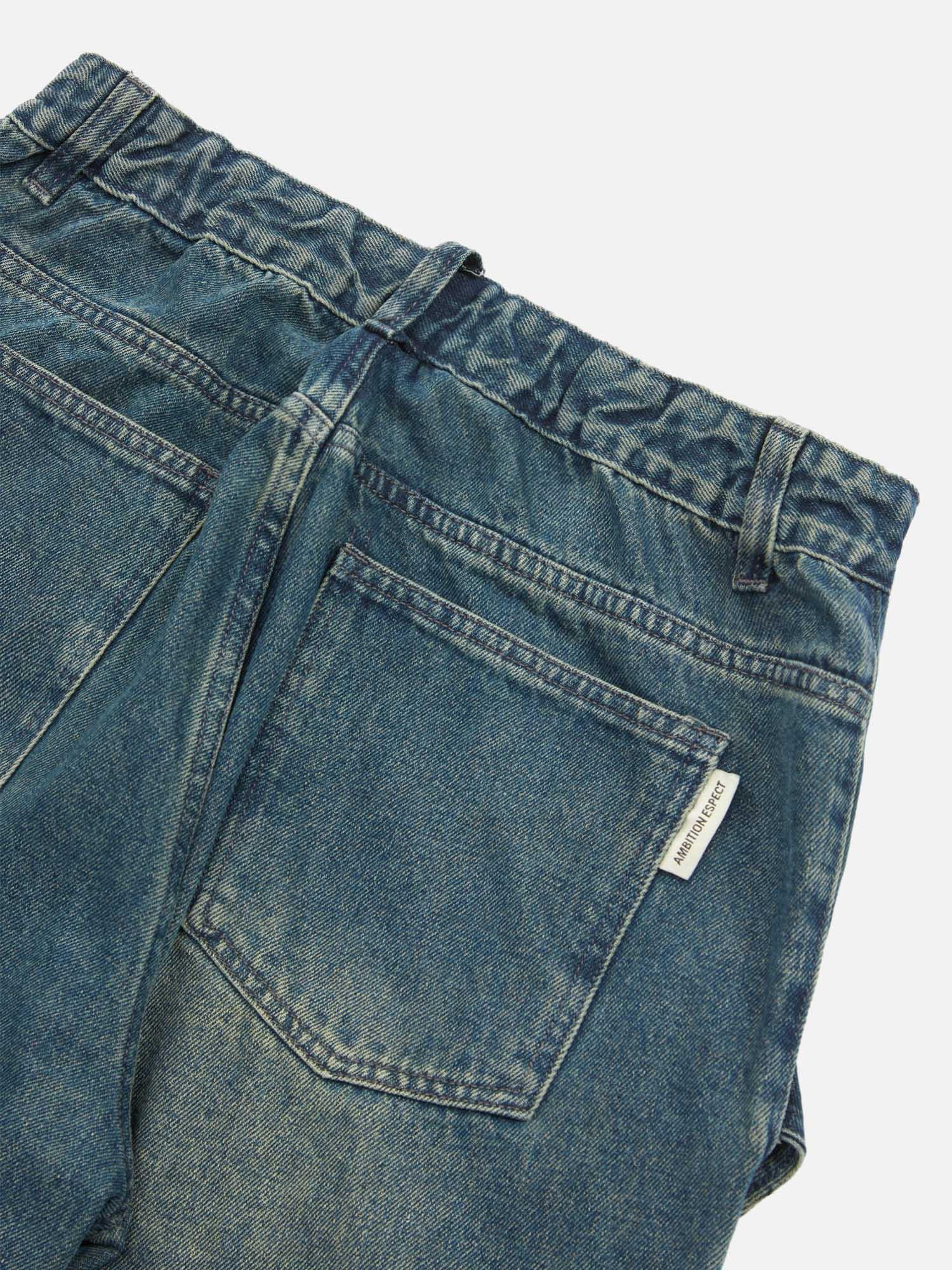Tntwear® - High Street Heavy Duty Design Multi-pocket Jeans - tntwear1