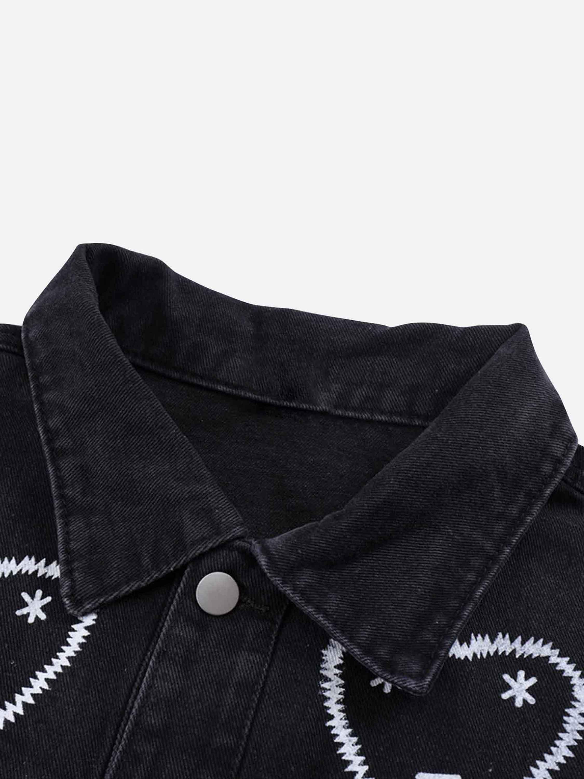 Tntwear® - High Street Love Full Print Denim Loose Jacket - tntwear1