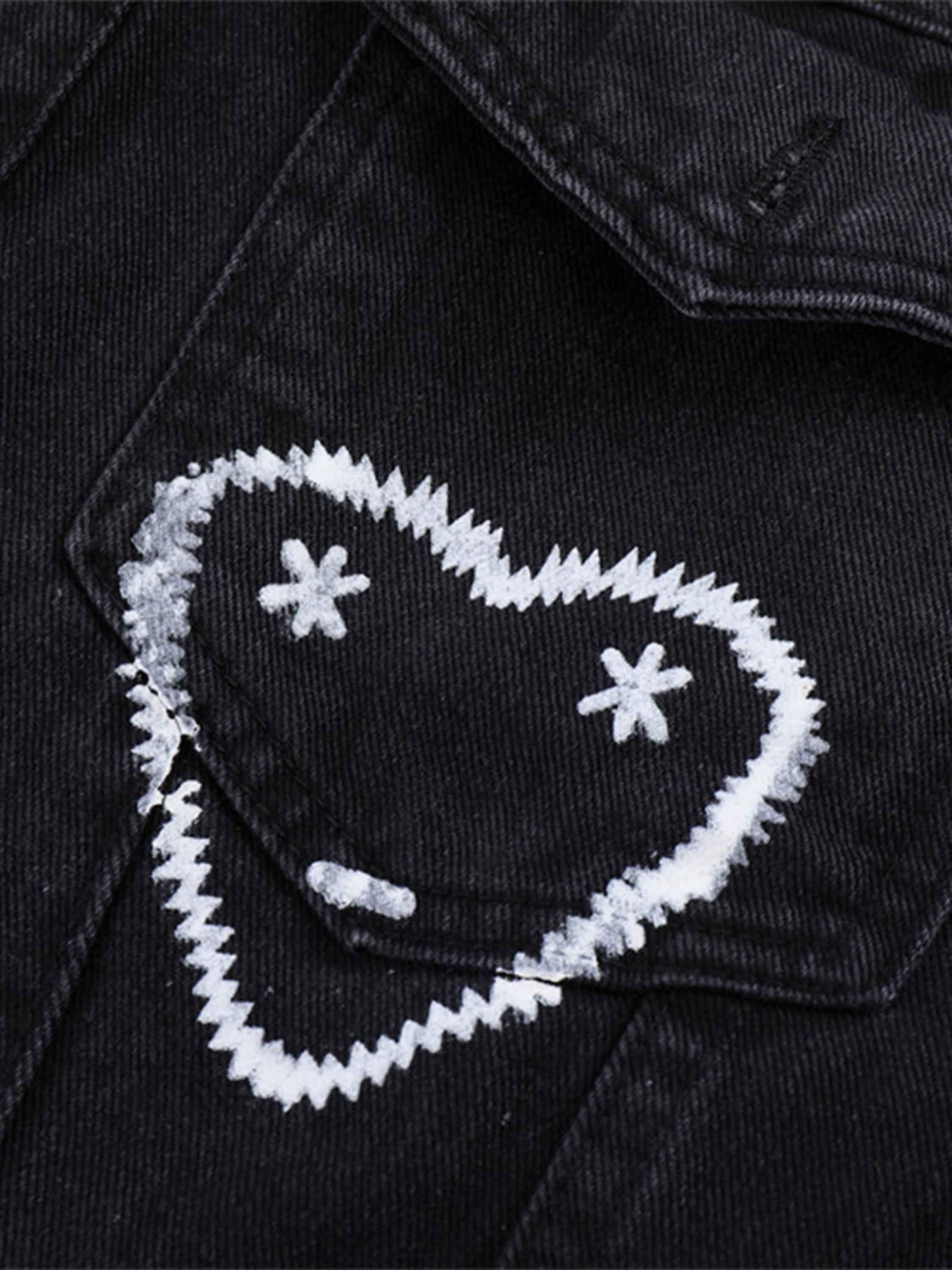 Tntwear® - High Street Love Full Print Denim Loose Jacket - tntwear1