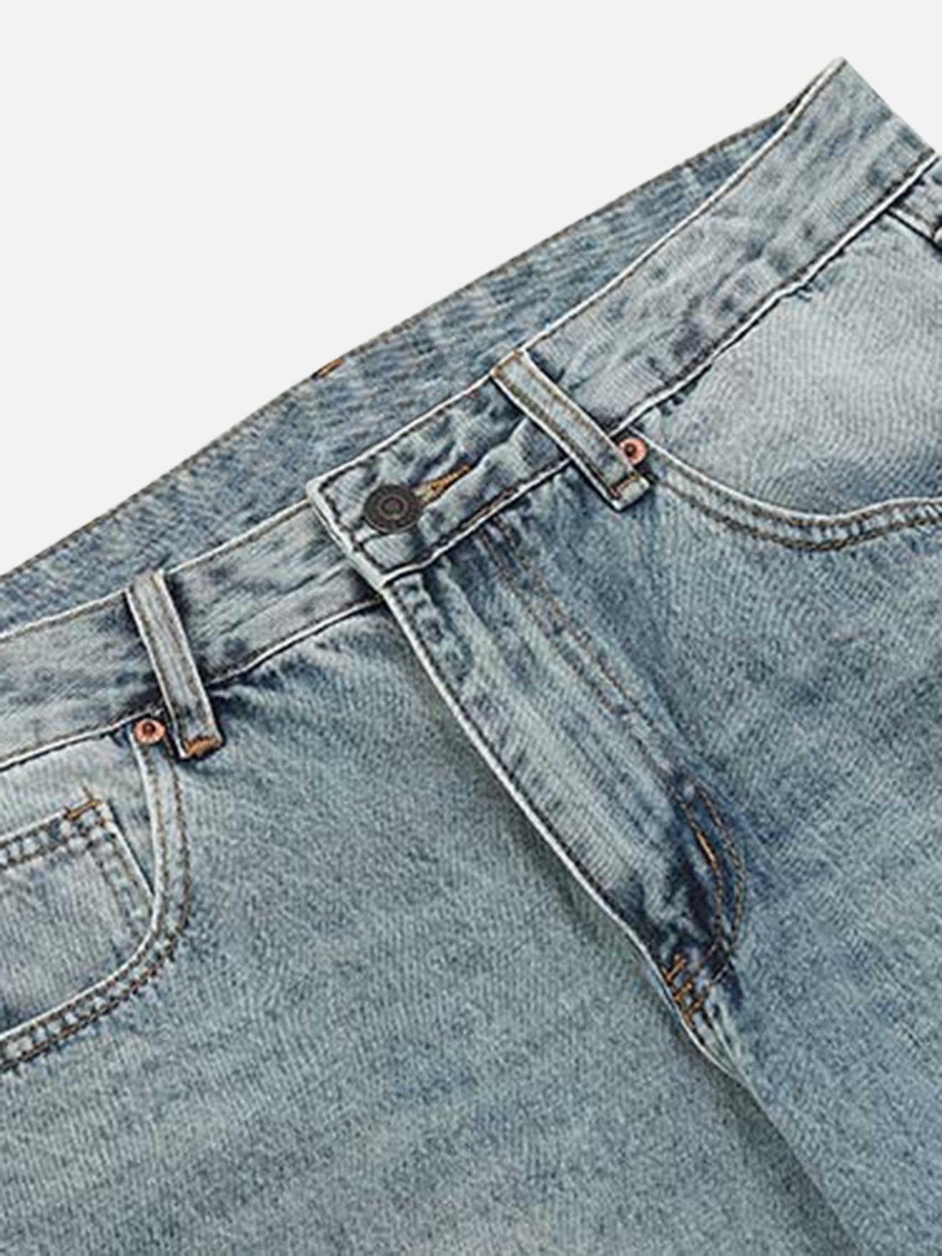 Tntwear® - High Street Ripped Micro Flare Jeans - tntwear1