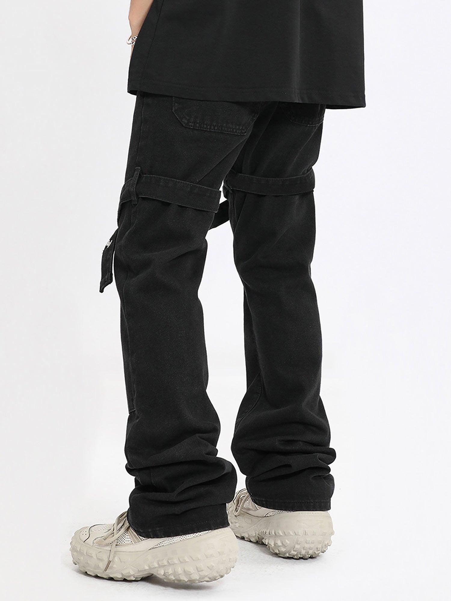 Tntwear® - High Street Strappy Straight Leg Casual Work Jeans - tntwear1