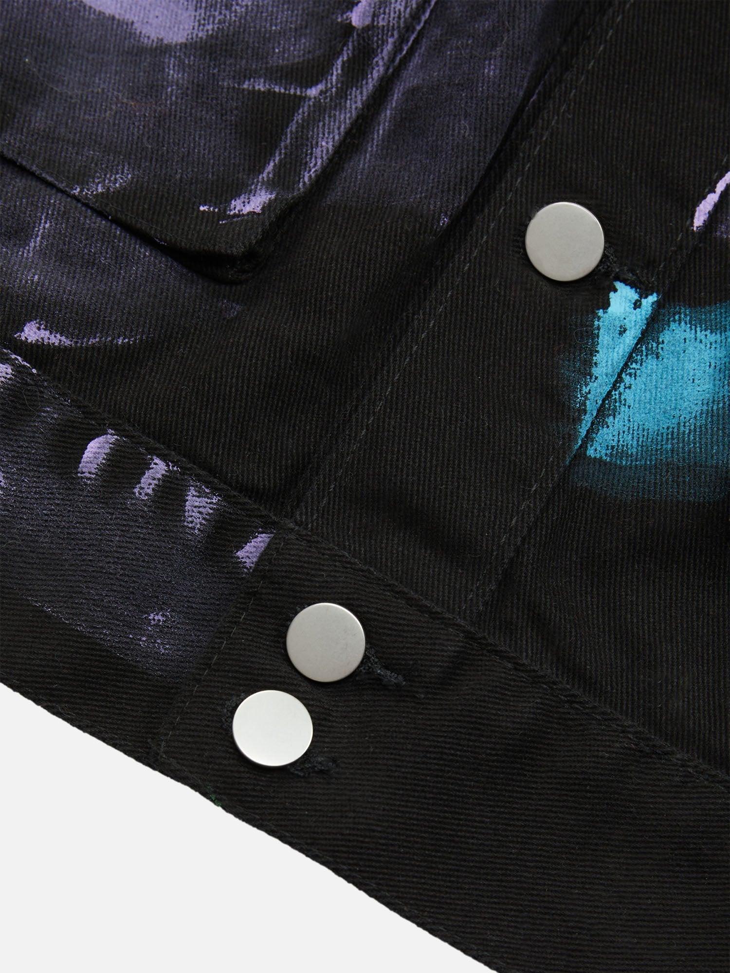 Tntwear® - Hip-hop Hand-painted Graffiti Denim Jacket - tntwear1