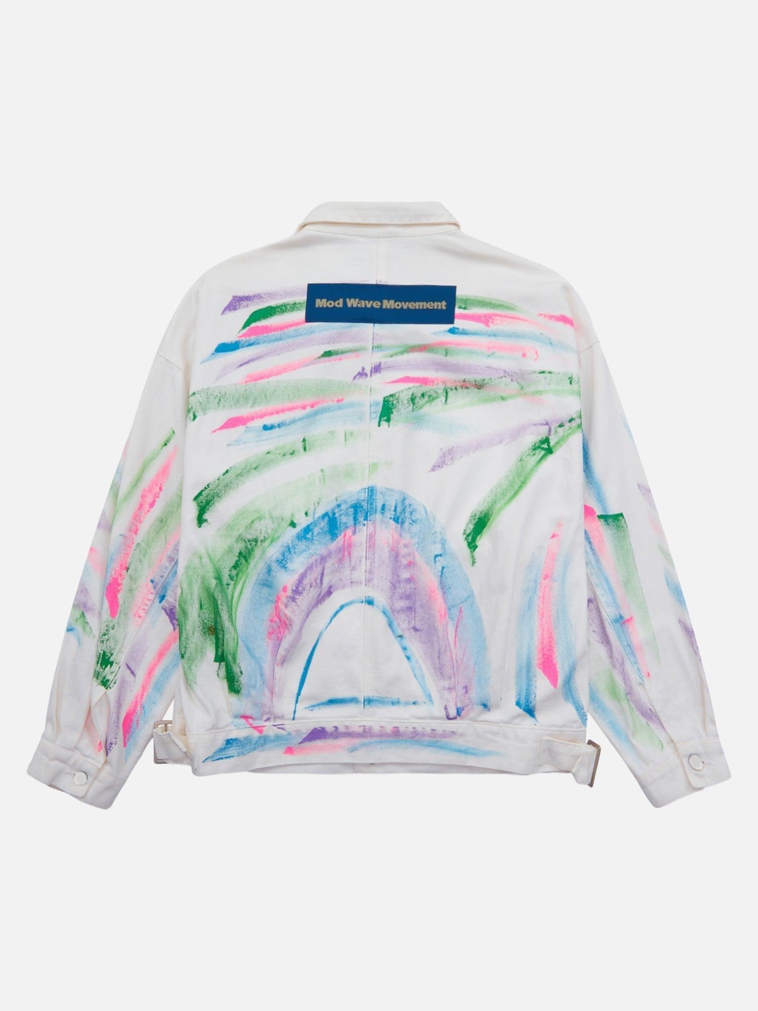 Tntwear® - Hip-hop Hand-painted Graffiti Denim Jacket - tntwear1