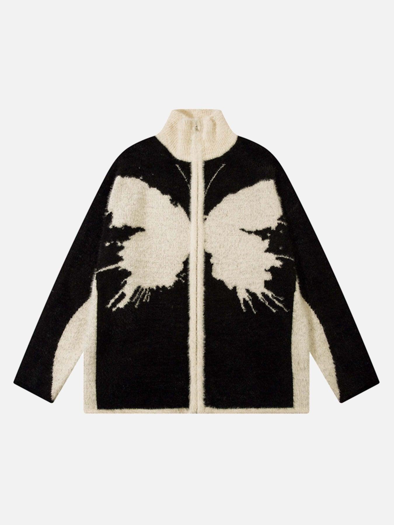Tntwear® - Hip-hop Patchwork Contrast Butterfly Sweater - 1834 - tntwear1