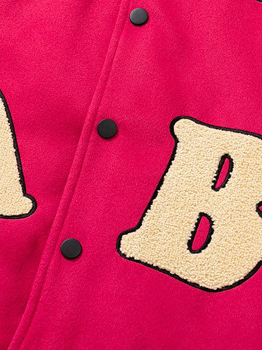 Tntwear® - Hip-hop Towel Embroidered Leather Sleeve Jacket - tntwear1