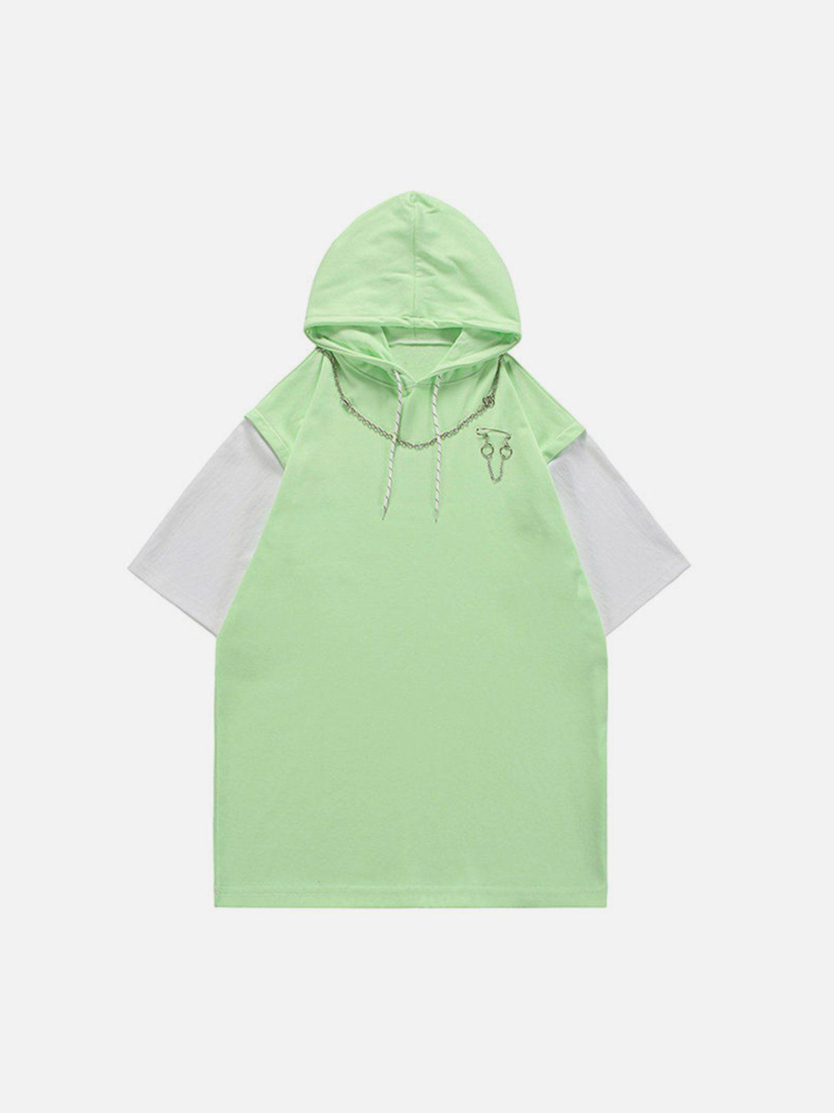Tntwear® - Hooded Detachable Necklace Tee - tntwear1