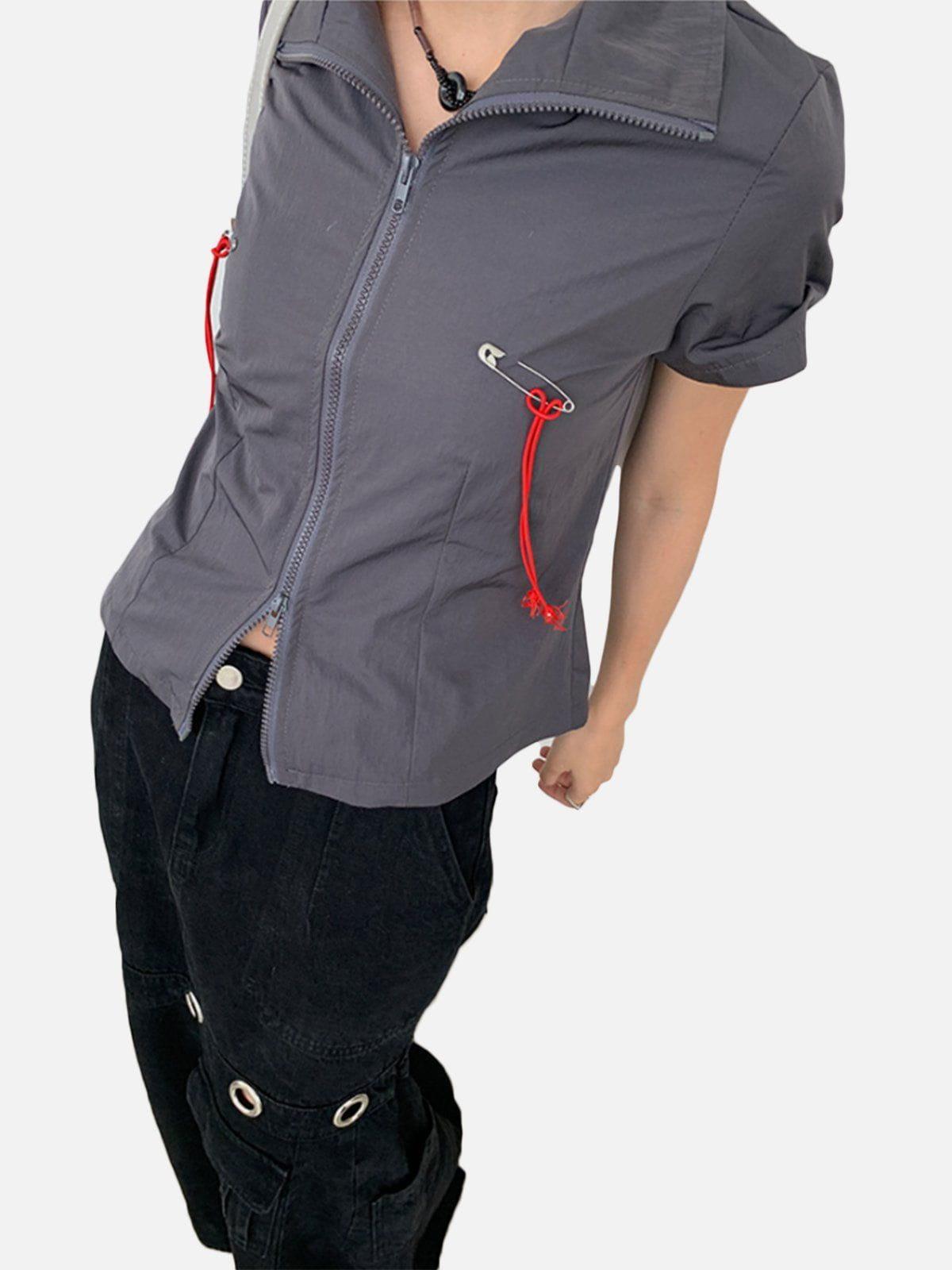 Tntwear® - Lanyard Zipper Tee - tntwear1