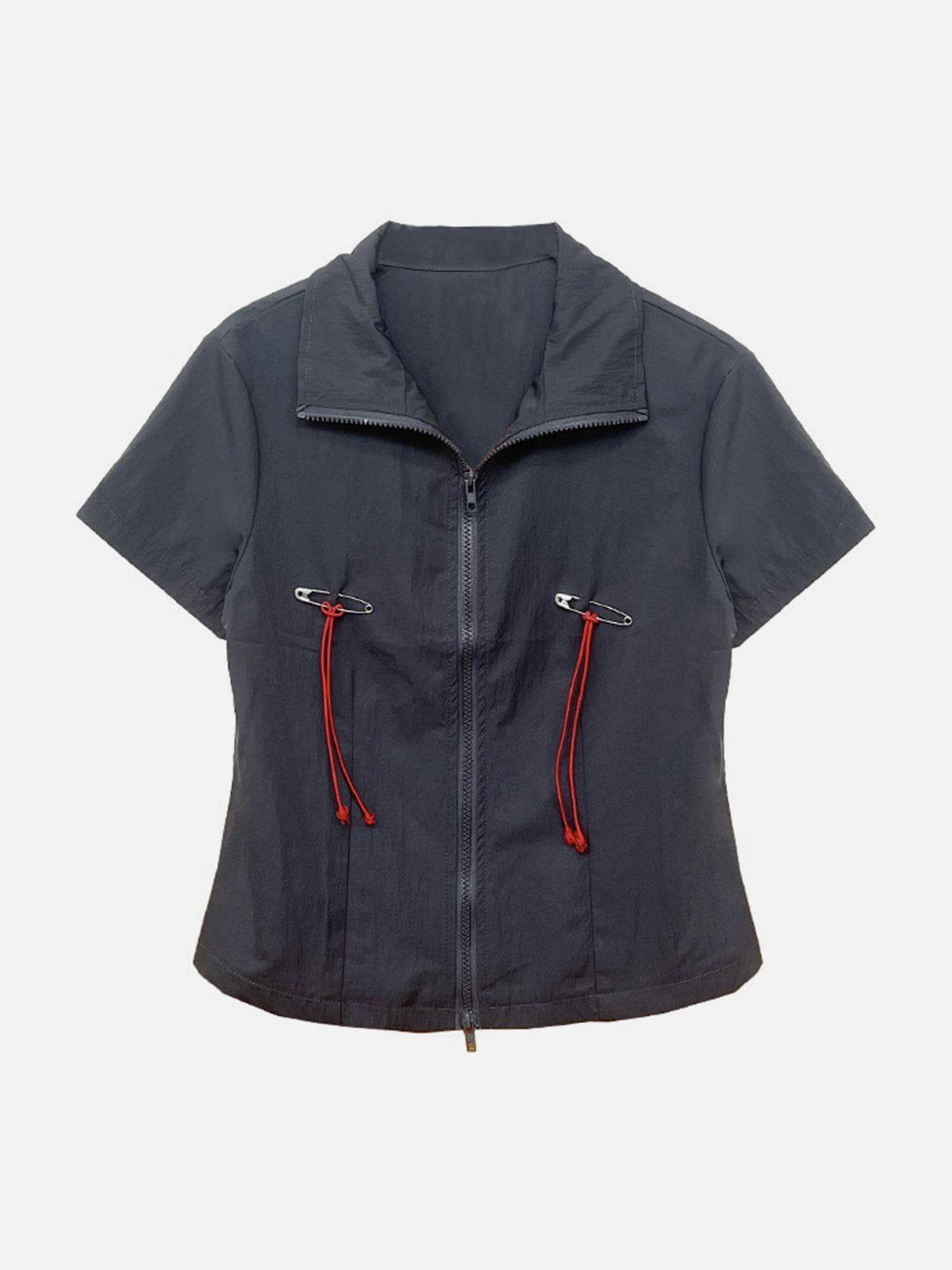 Tntwear® - Lanyard Zipper Tee - tntwear1