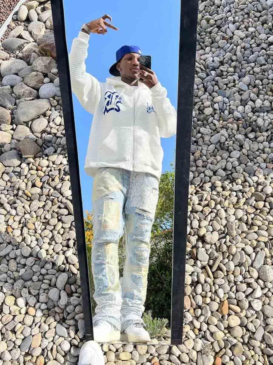 Tntwear® - Letter Embroidered Hoodie Jacket -1095 - tntwear1