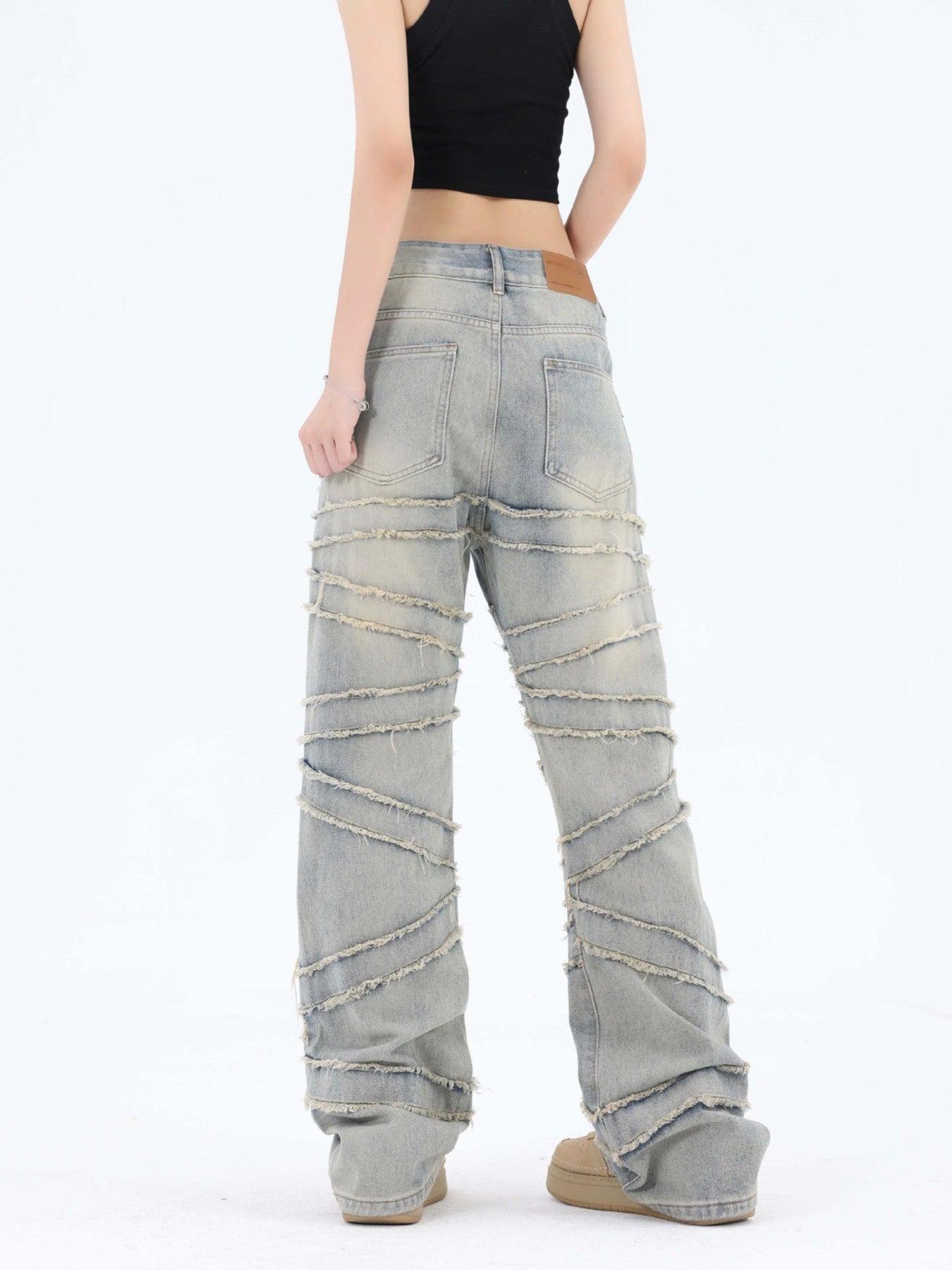 Tntwear® - Loose Wide Leg Cat Whisker Jeans - 1809 - tntwear1