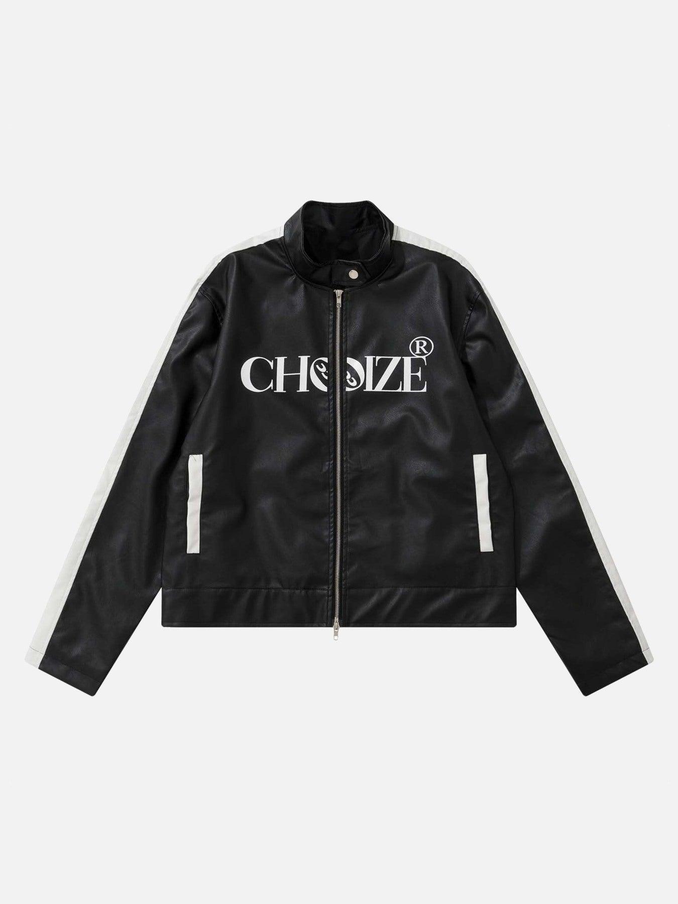 Tntwear® - Monkey Monogrammed Leather Jacket - 1808 - tntwear1