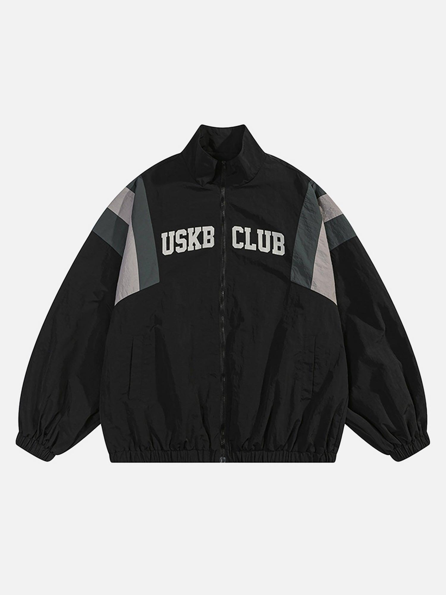 Tntwear® - Patchwork Contrasting Windbreaker Jacket - tntwear1