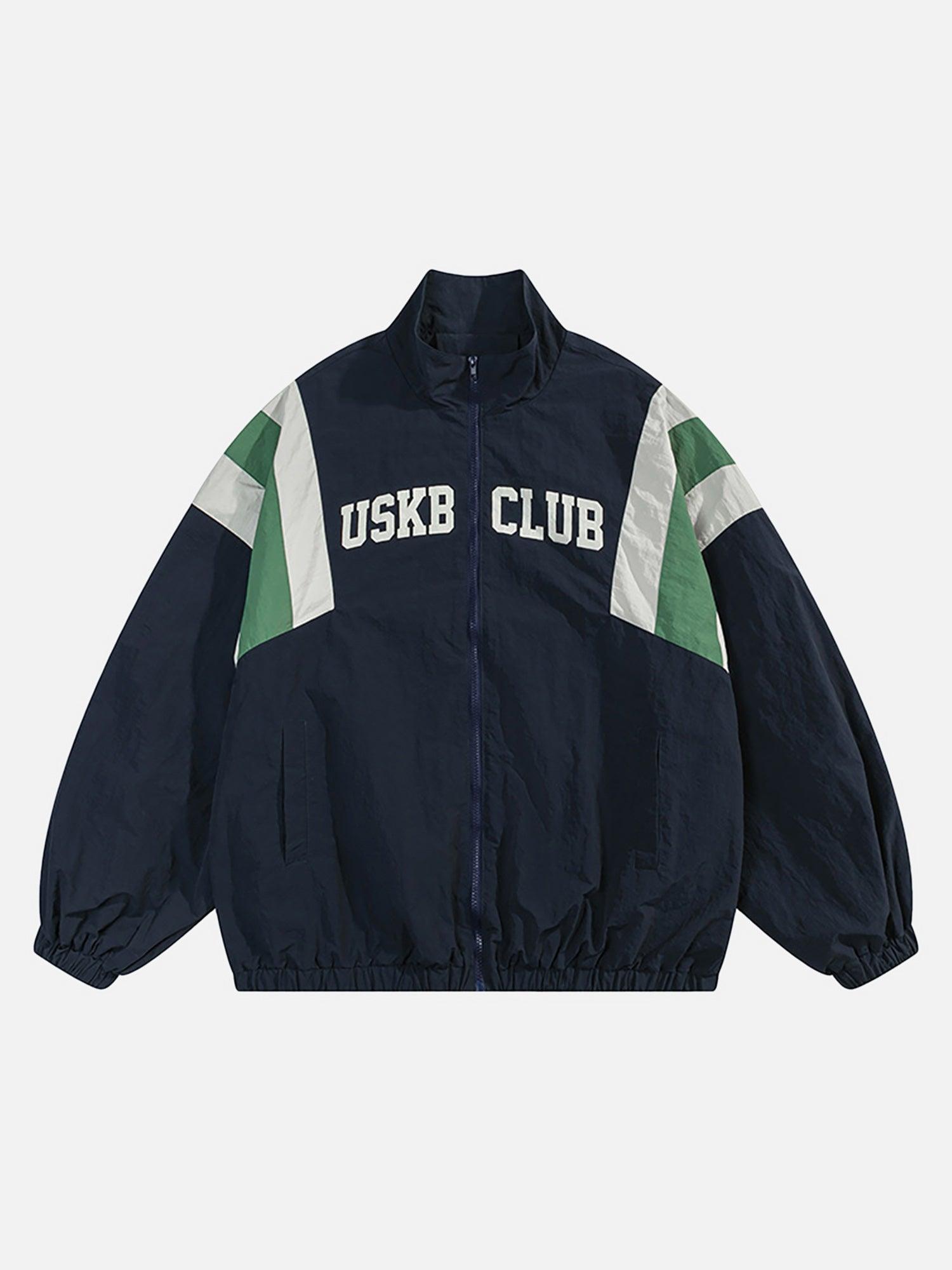 Tntwear® - Patchwork Contrasting Windbreaker Jacket - tntwear1